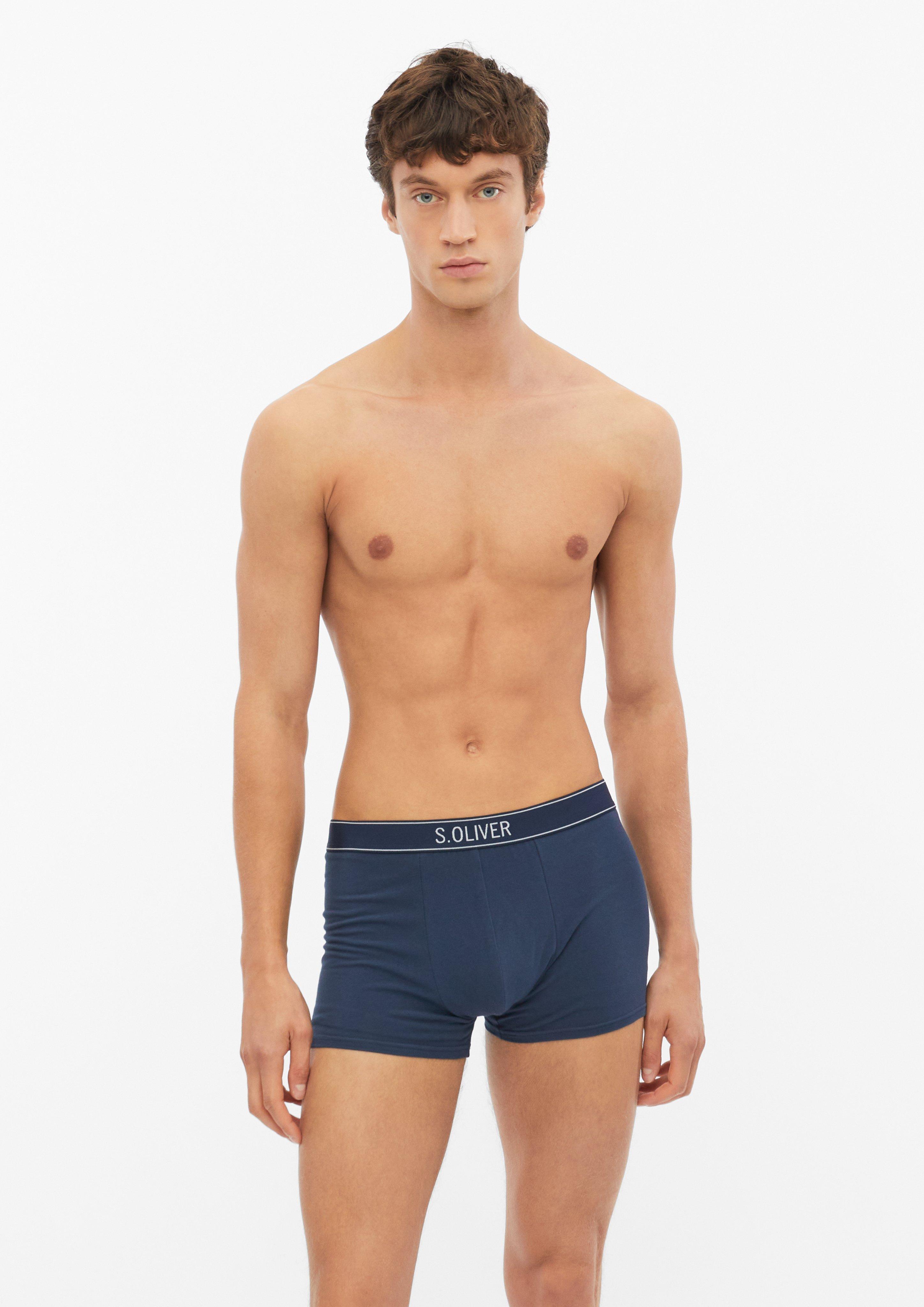 Lot de 3 boxers en coton en vert olive de s.Oliver