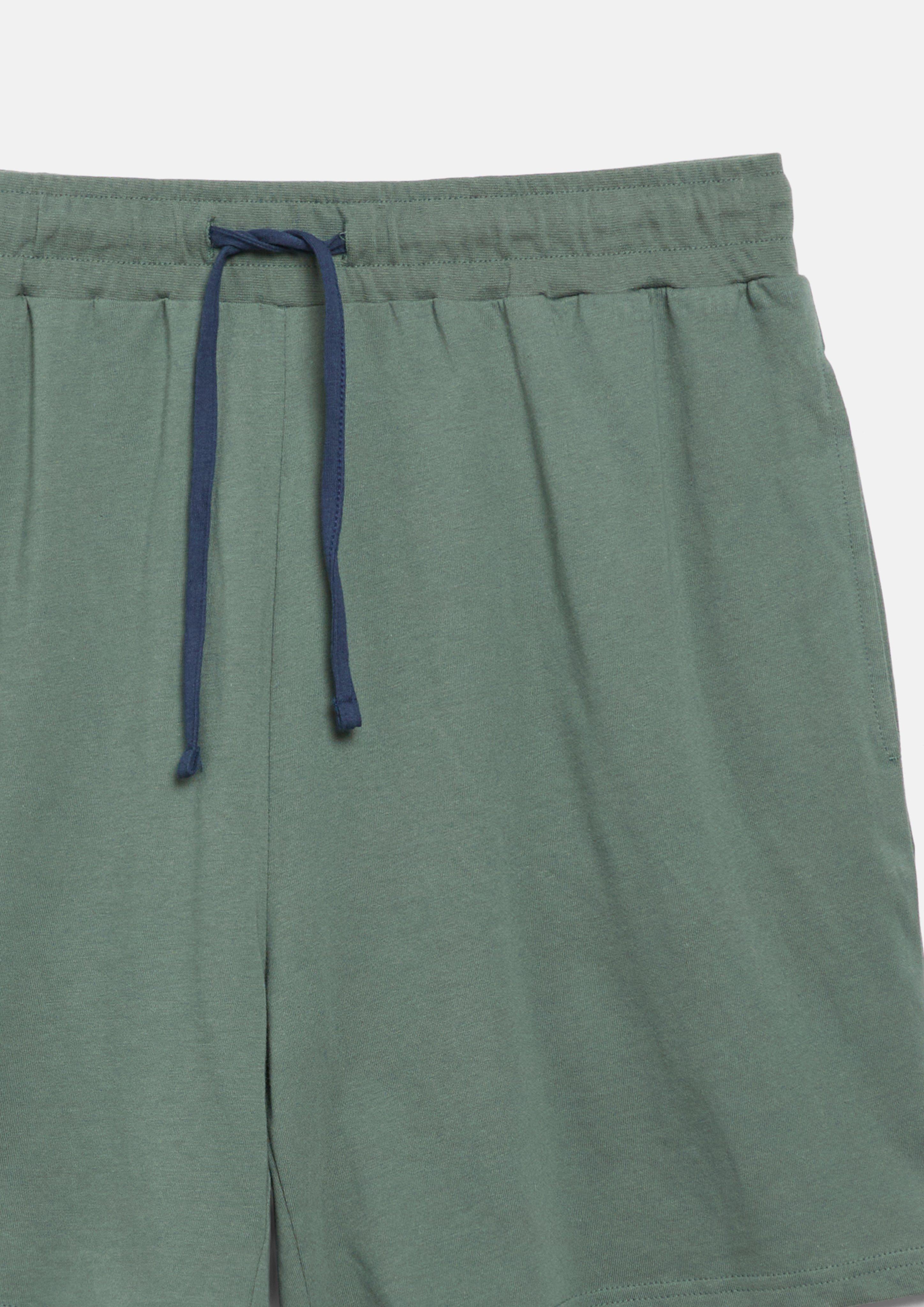 Heren Slaapshorts met elastische tailleband in groen van s.Oliver