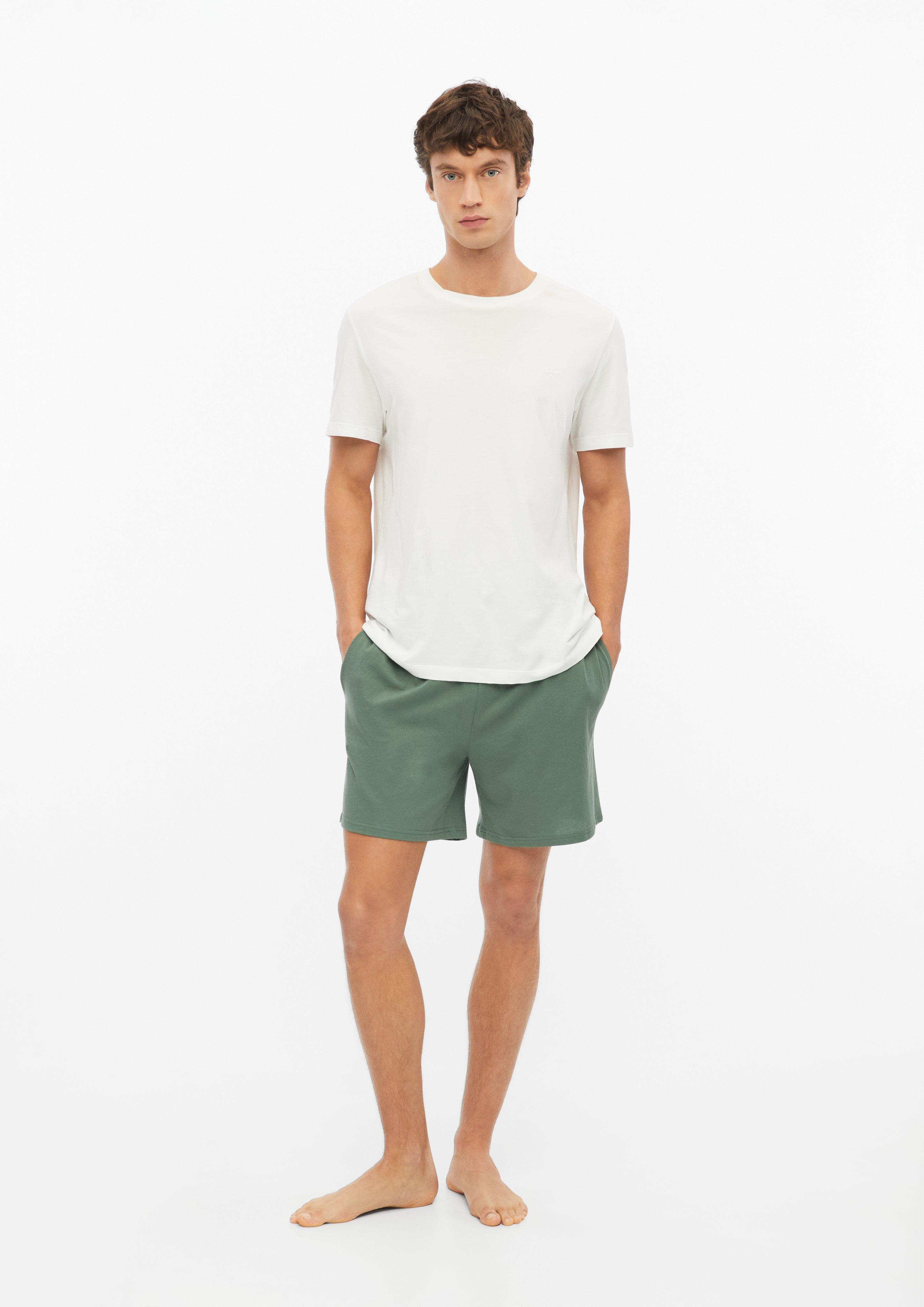 Heren Slaapshorts met elastische tailleband in groen van s.Oliver