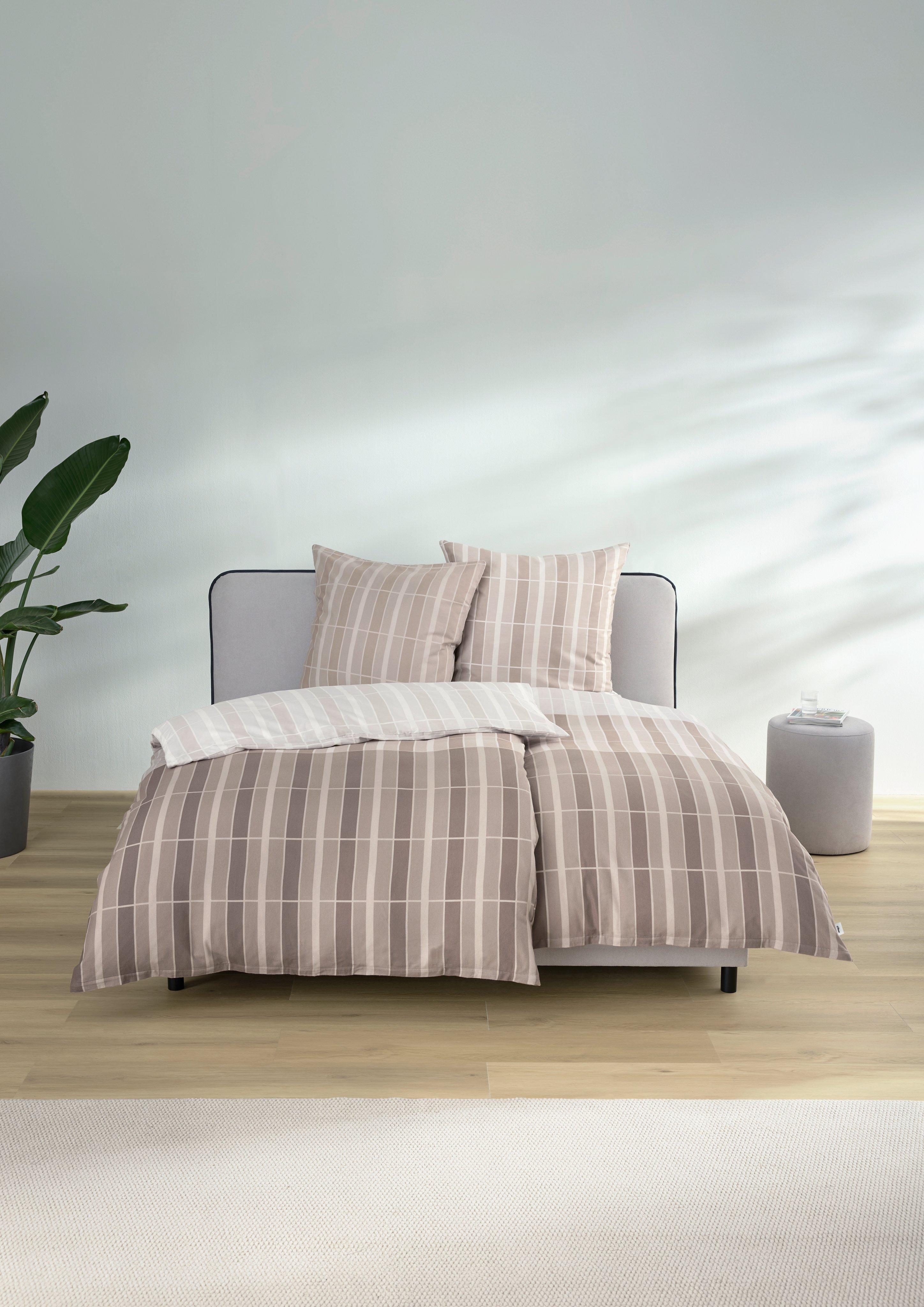 Dames Katoenen beddengoedset in beige van s.Oliver