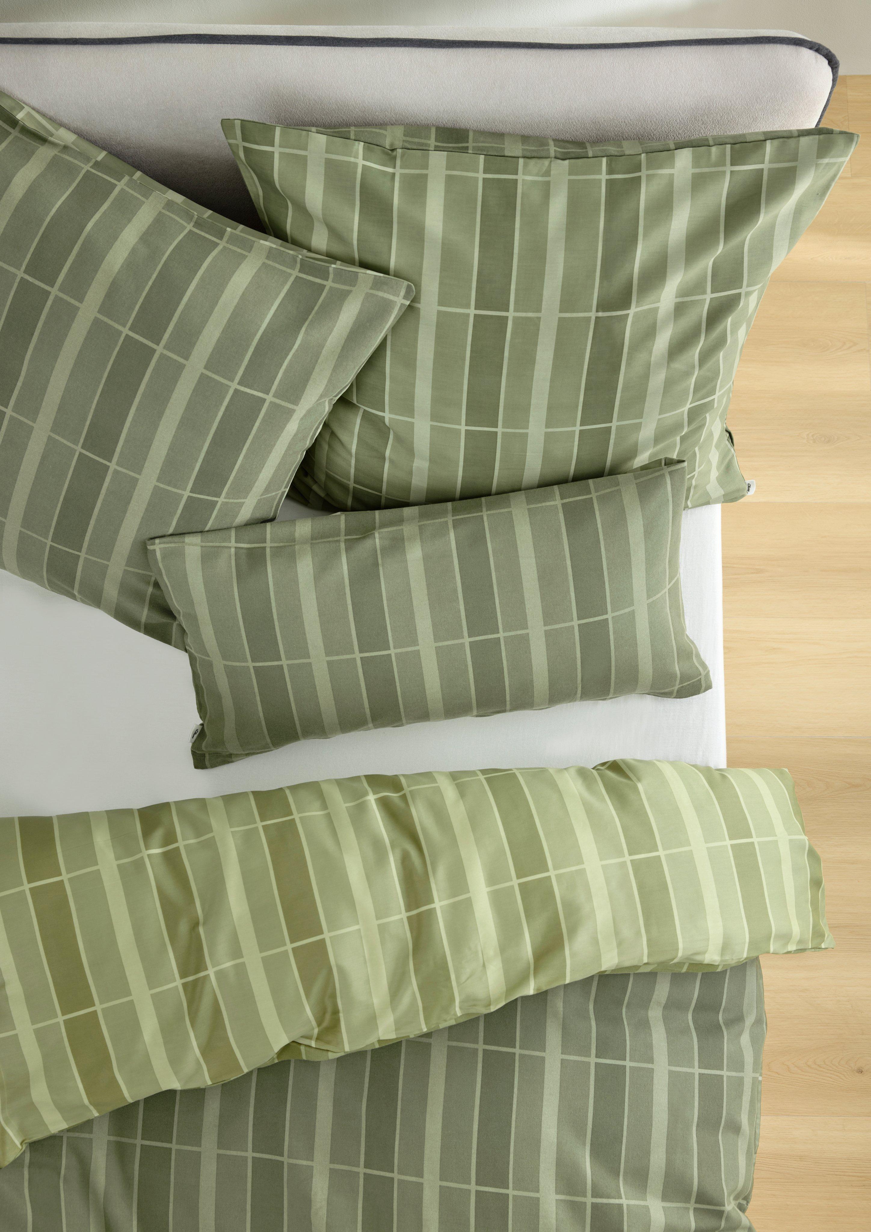Dames Katoenen beddengoedset in groen van s.Oliver