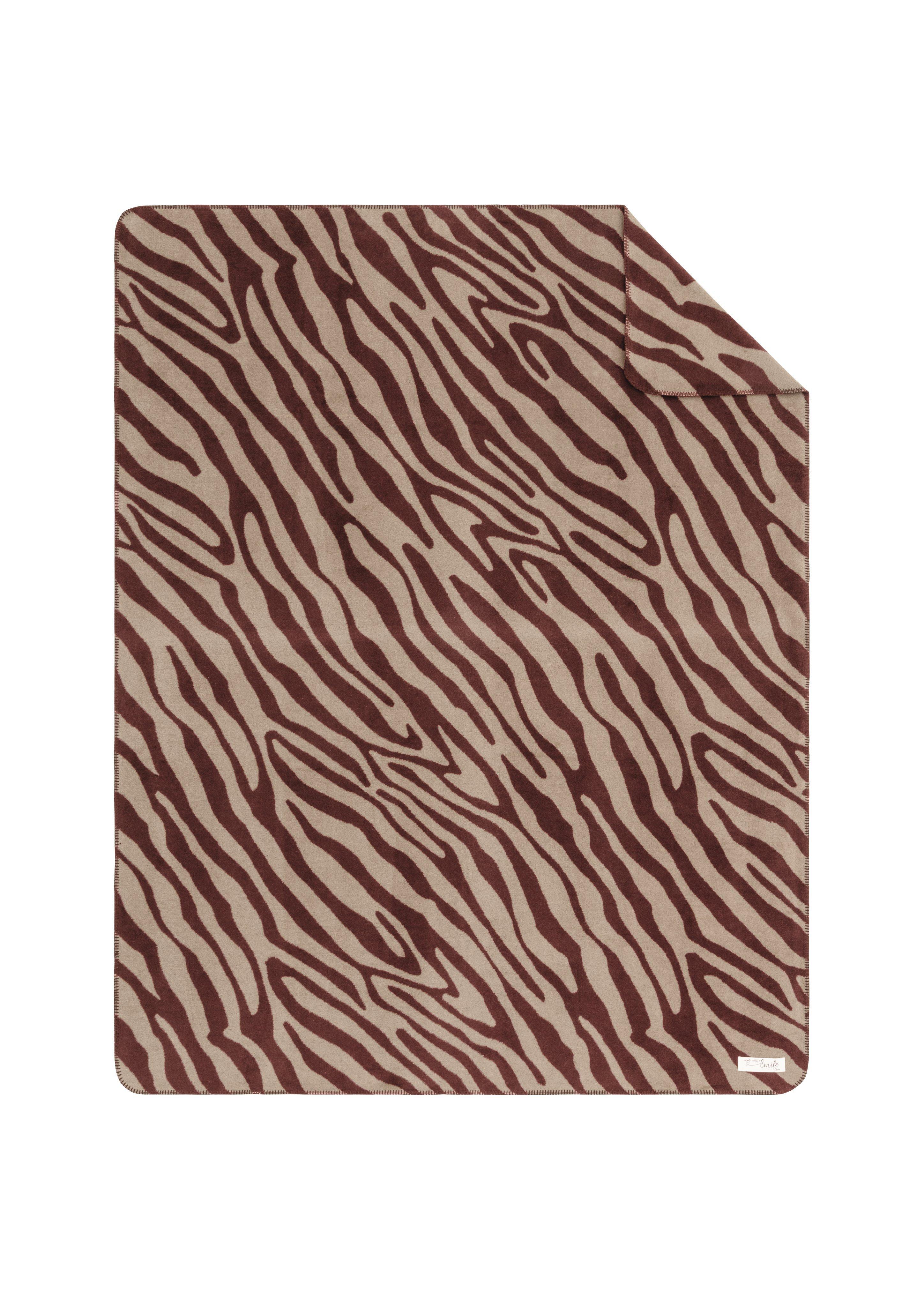 Dames Jacquarddeken met moderne print in beige van s.Oliver