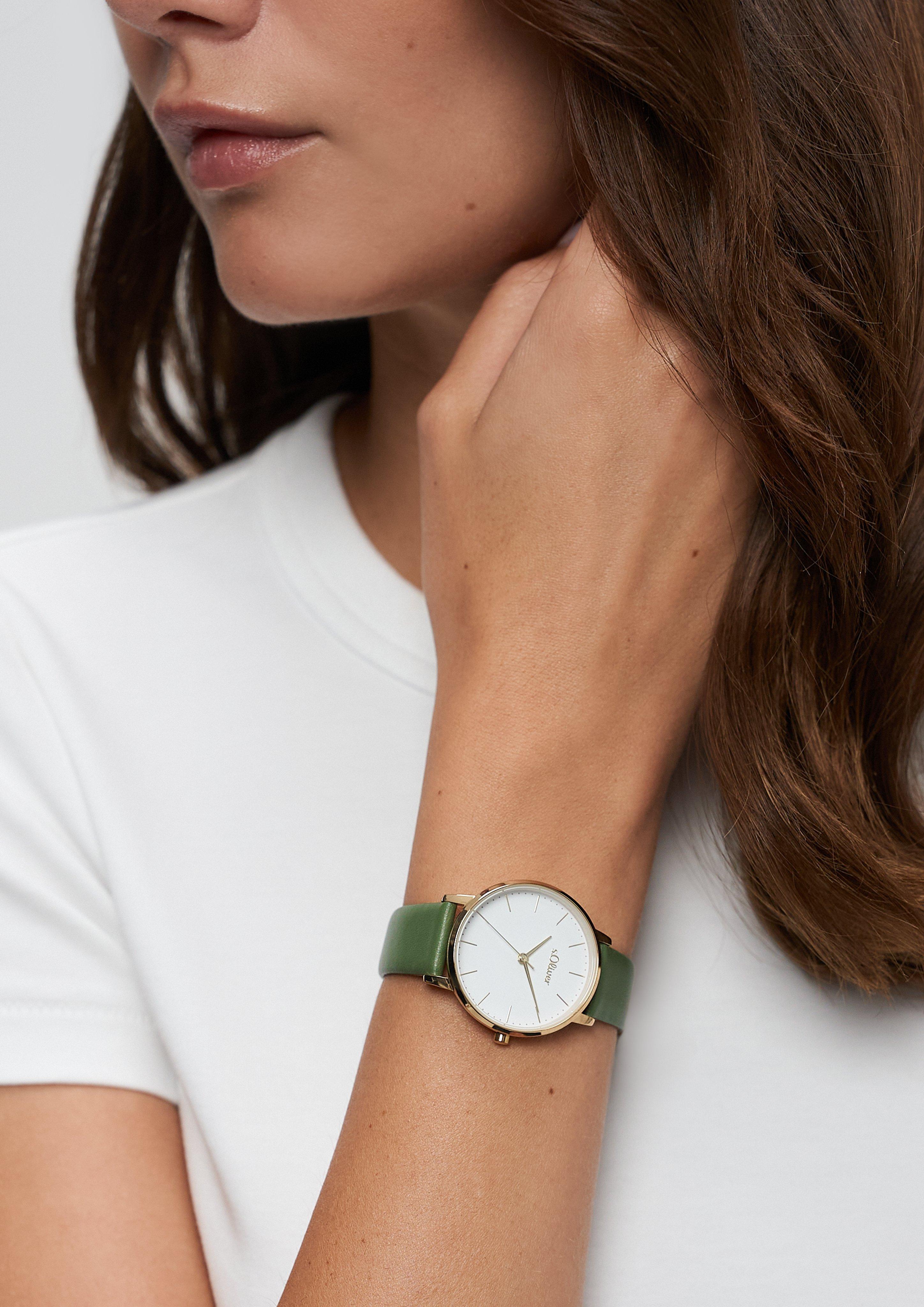 Damen Armbanduhr mit Kunstlederarmband in  von s.Oliver