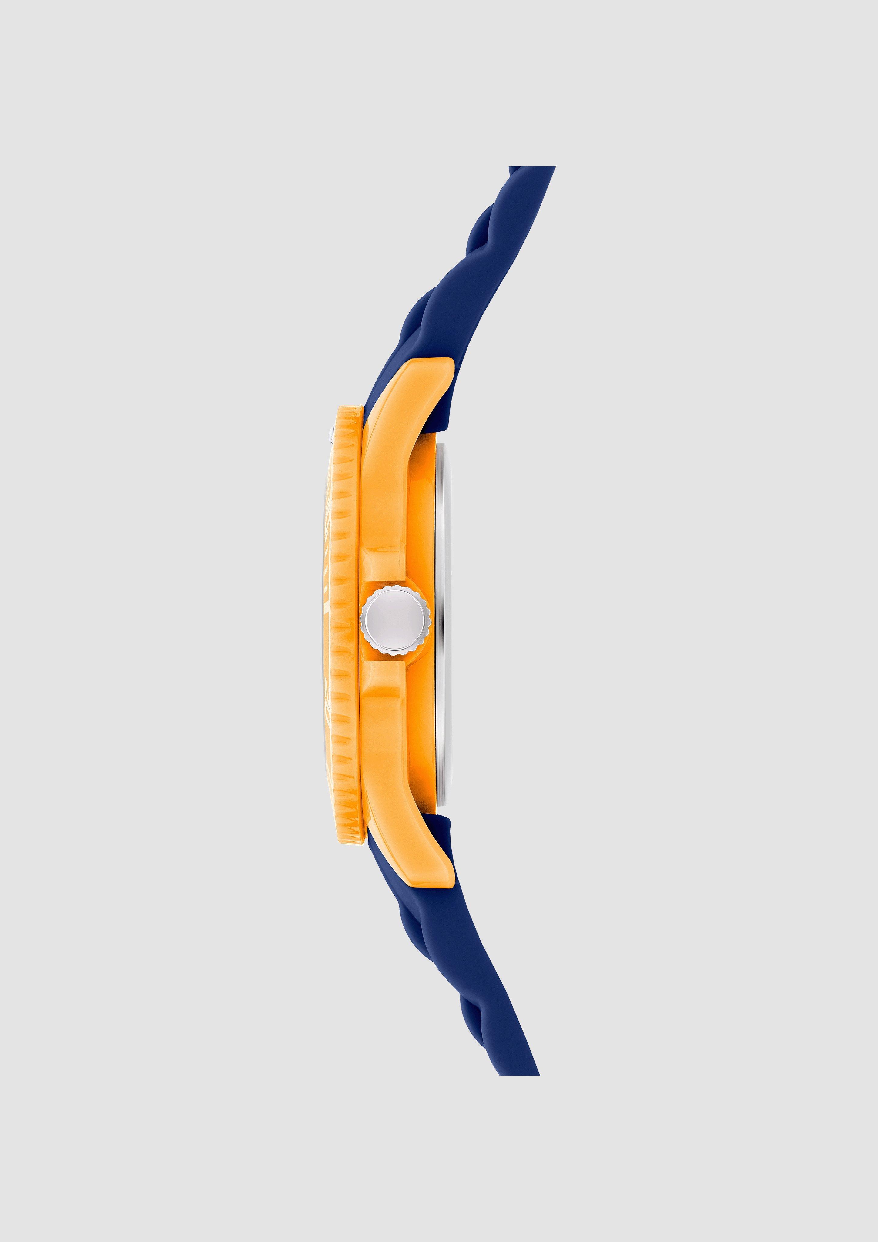 Kinder Uhr mit farbenfrohen Indizes in orange von s.Oliver