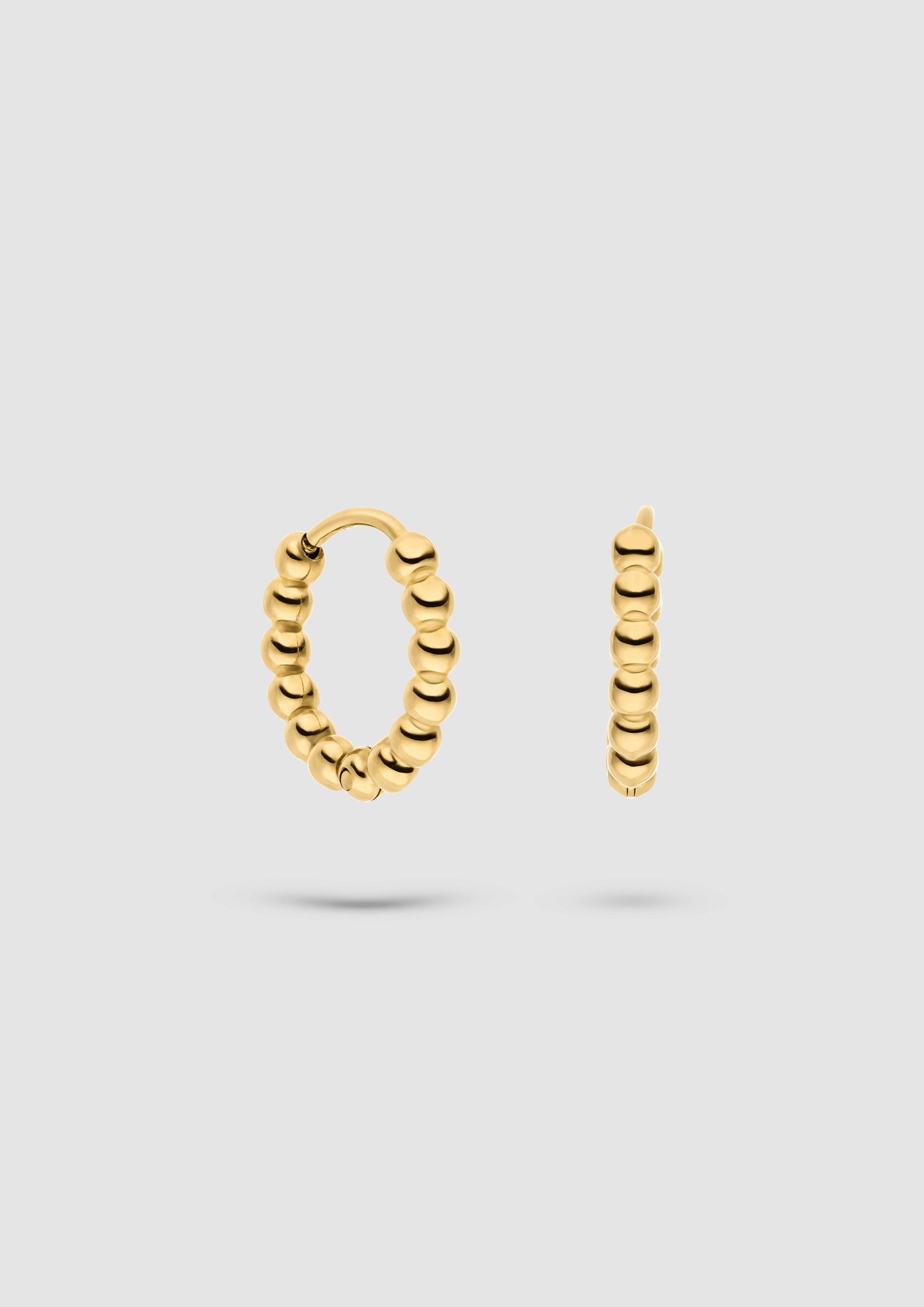Damen Creolen mit Schmuckperlen in gold von s.Oliver