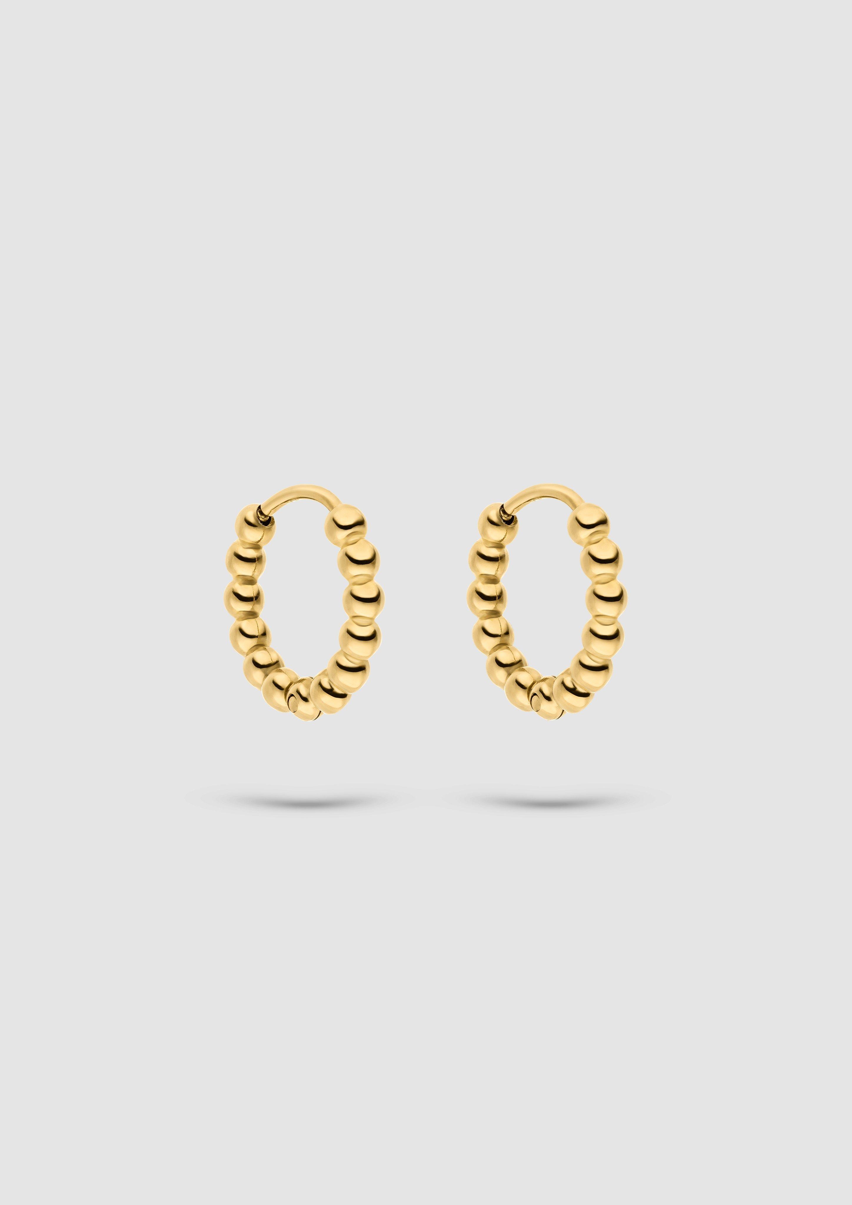Damen Creolen mit Schmuckperlen in gold von s.Oliver