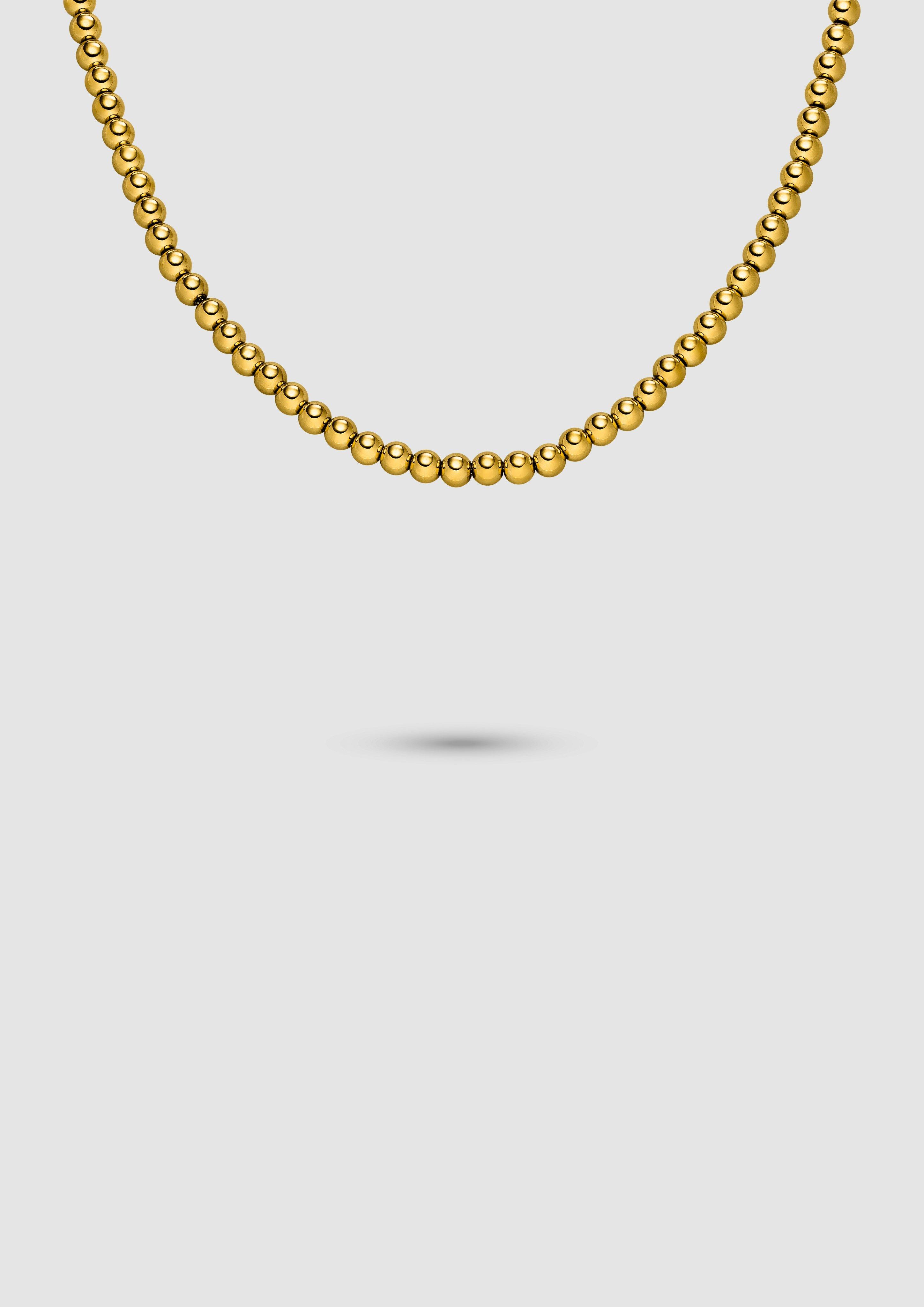 Damen Edelstahlkette mit Kugel-Elementen in gold von s.Oliver