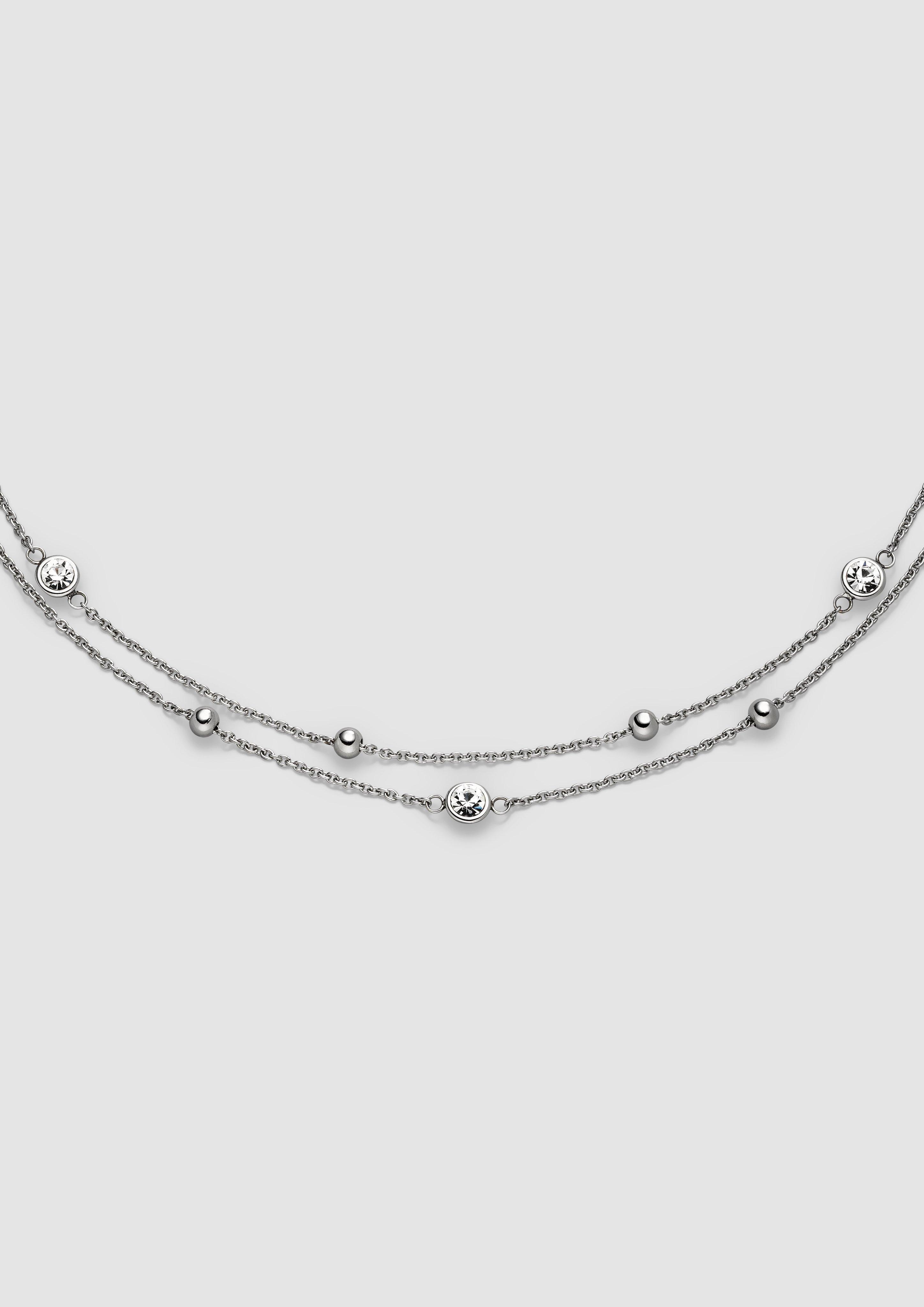 Damen Edelstahlarmband mit Schmuck-Details in silber von s.Oliver