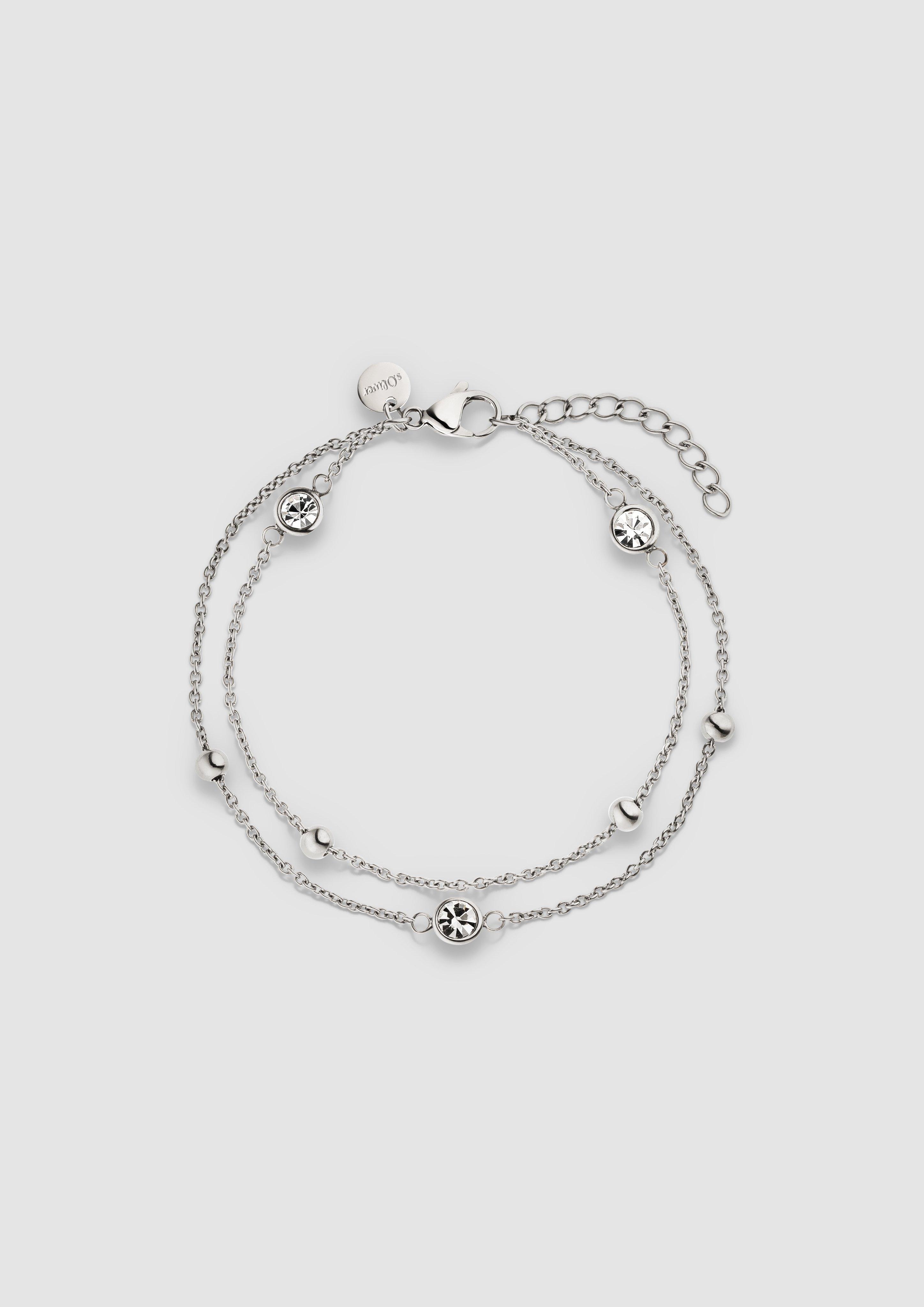 Damen Edelstahlarmband mit Schmuck-Details in silber von s.Oliver