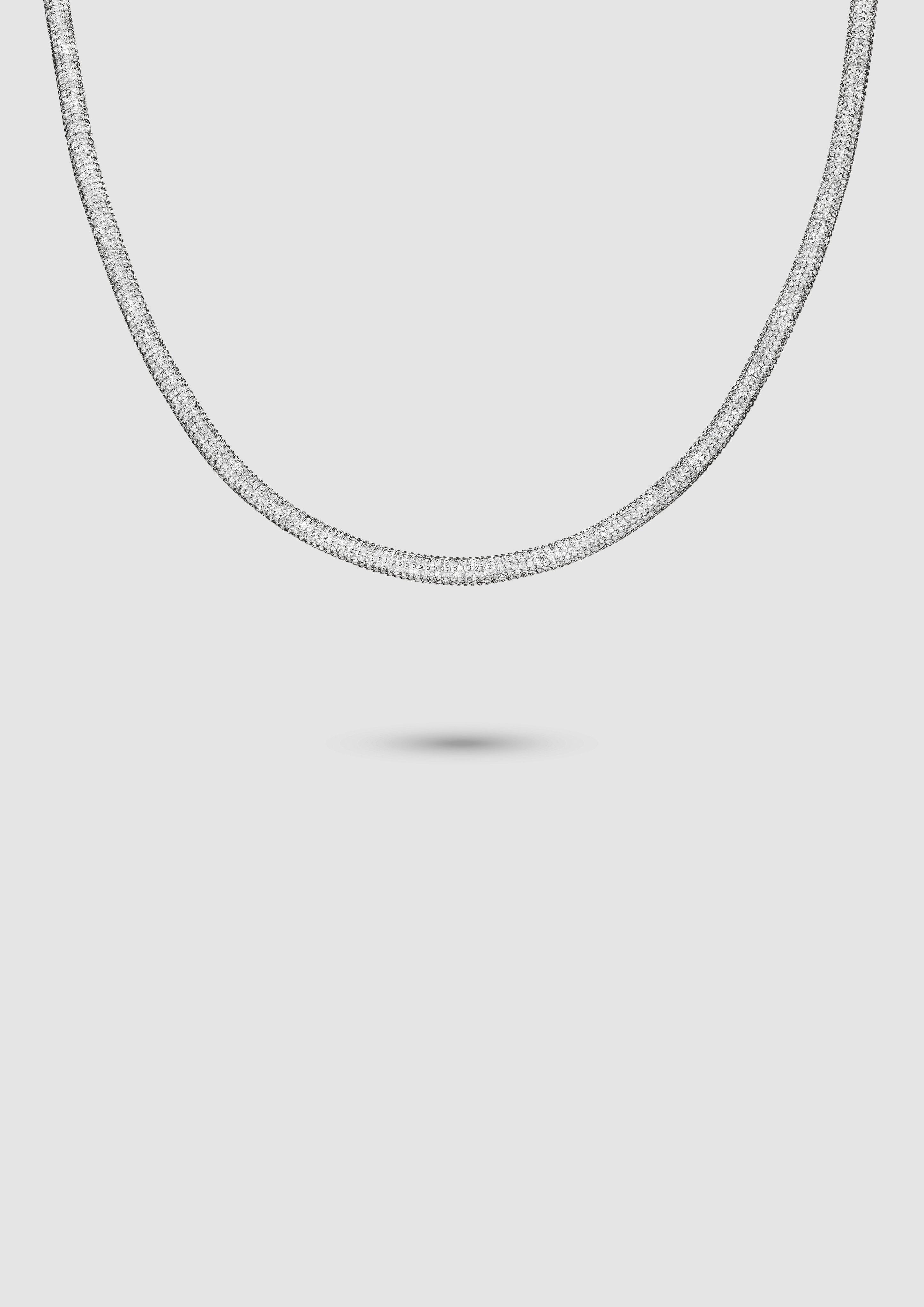 Halskette mit feiner Netzstruktur in Farbe silber von s.Oliver