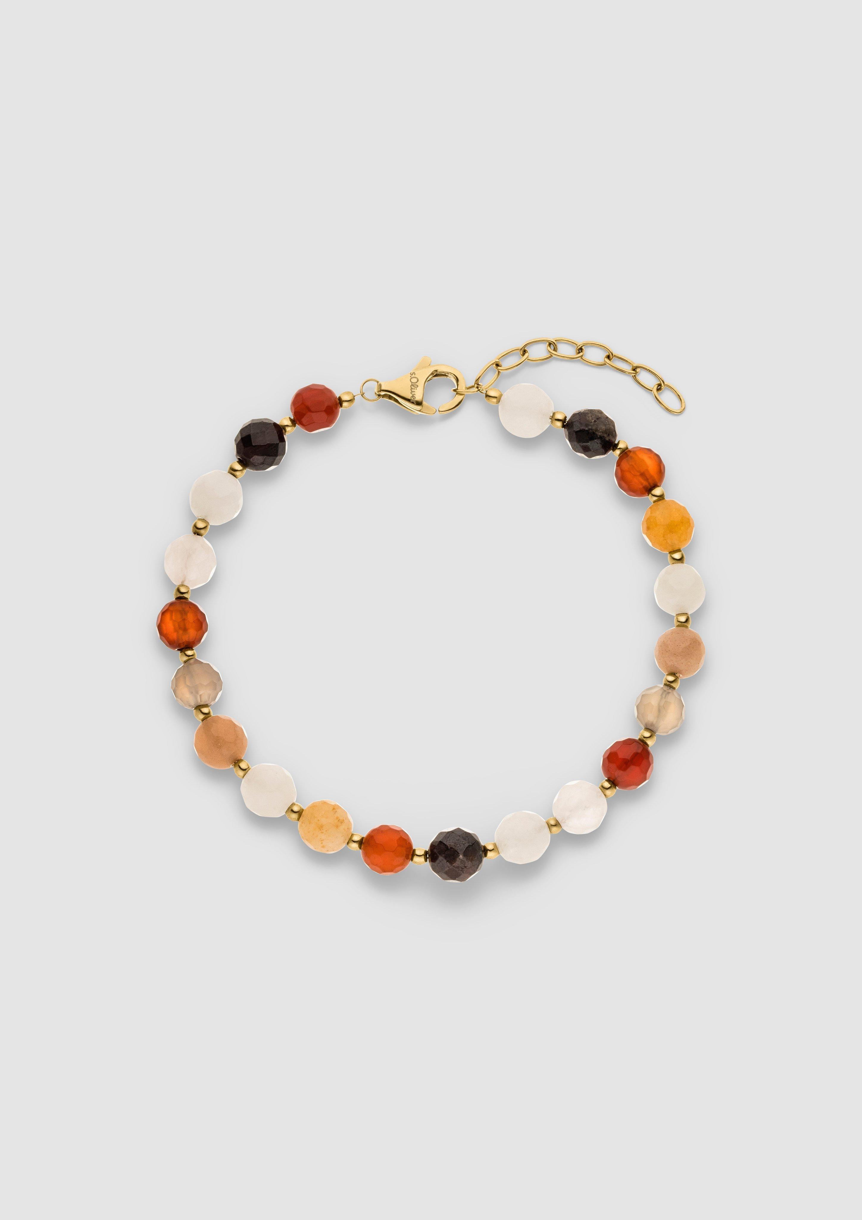 Damen Beads-Armband mit funkelnden Details in gold von s.Oliver