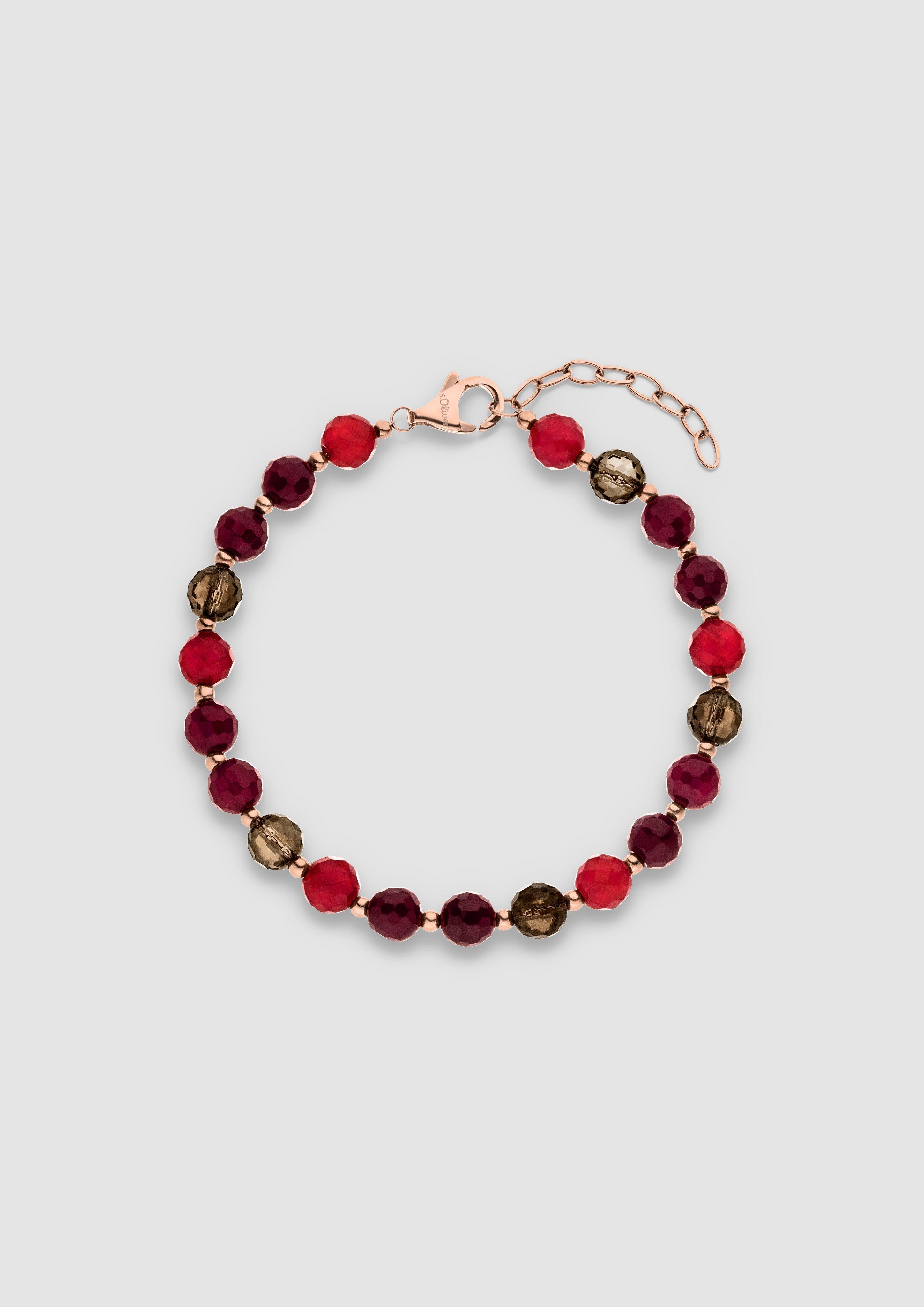 Damen Beads-Armband mit funkelnden Details in rosé von s.Oliver