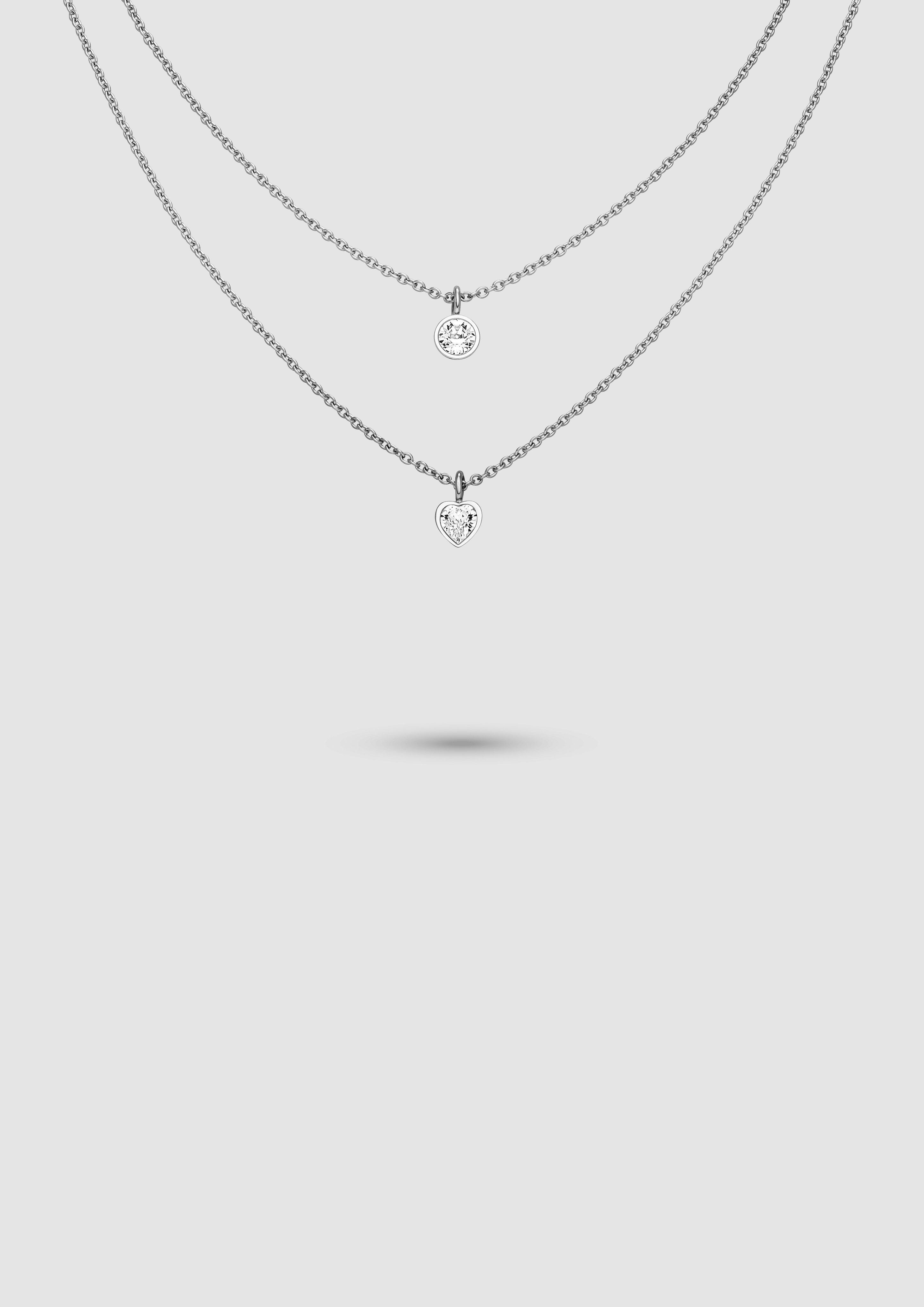 Edelstahlkette mit filigranem Anhänger in Farbe silber von s.Oliver