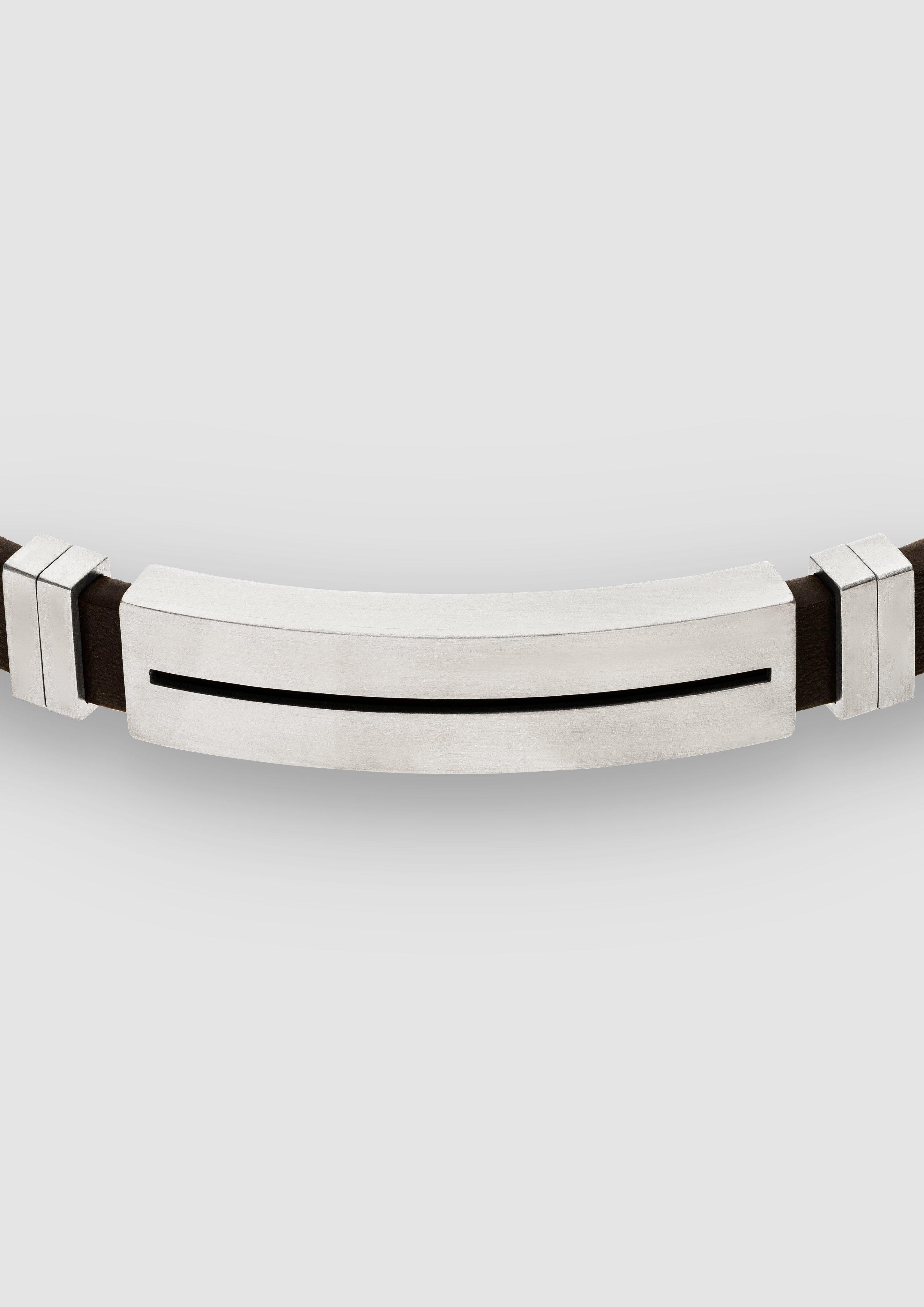 Herren Rusikales Lederarmband in braun von s.Oliver