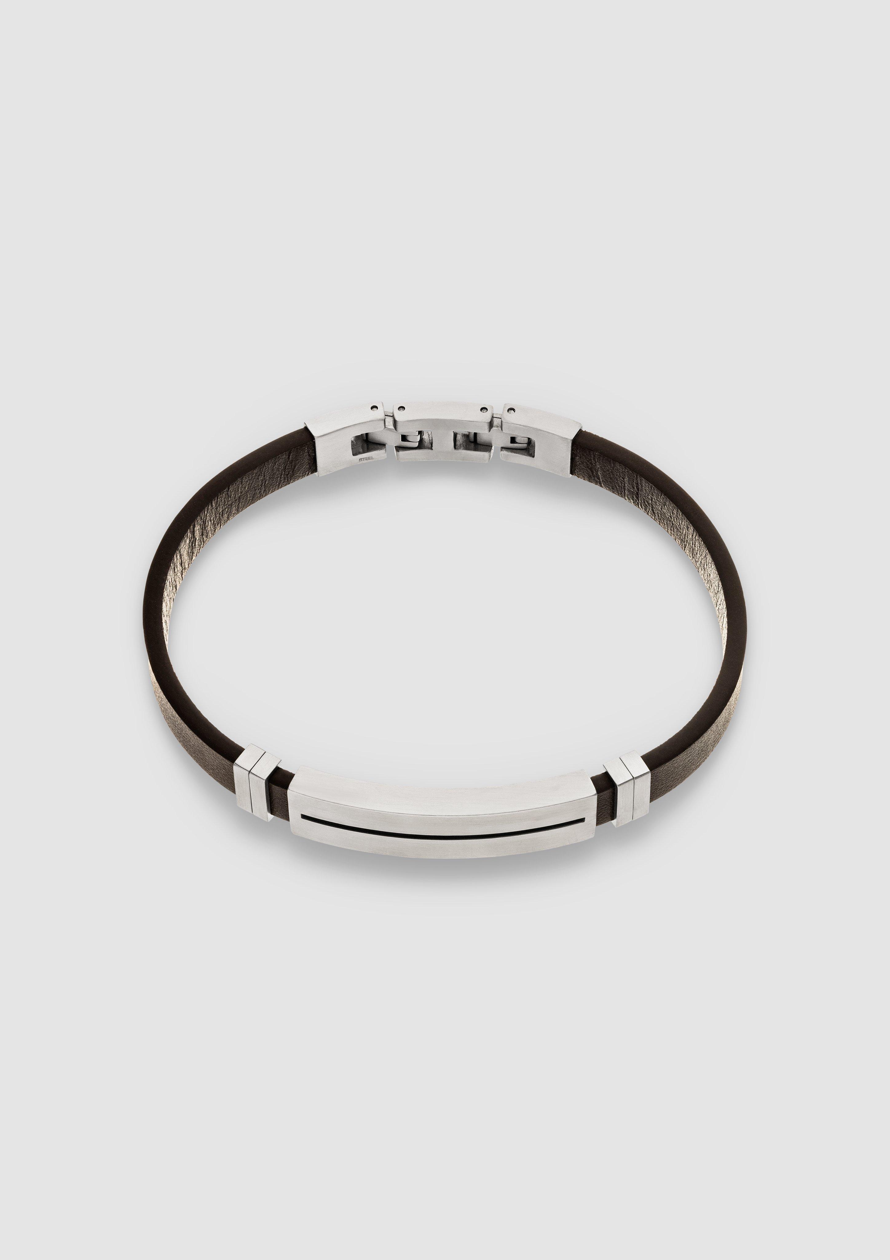 Herren Rusikales Lederarmband in braun von s.Oliver