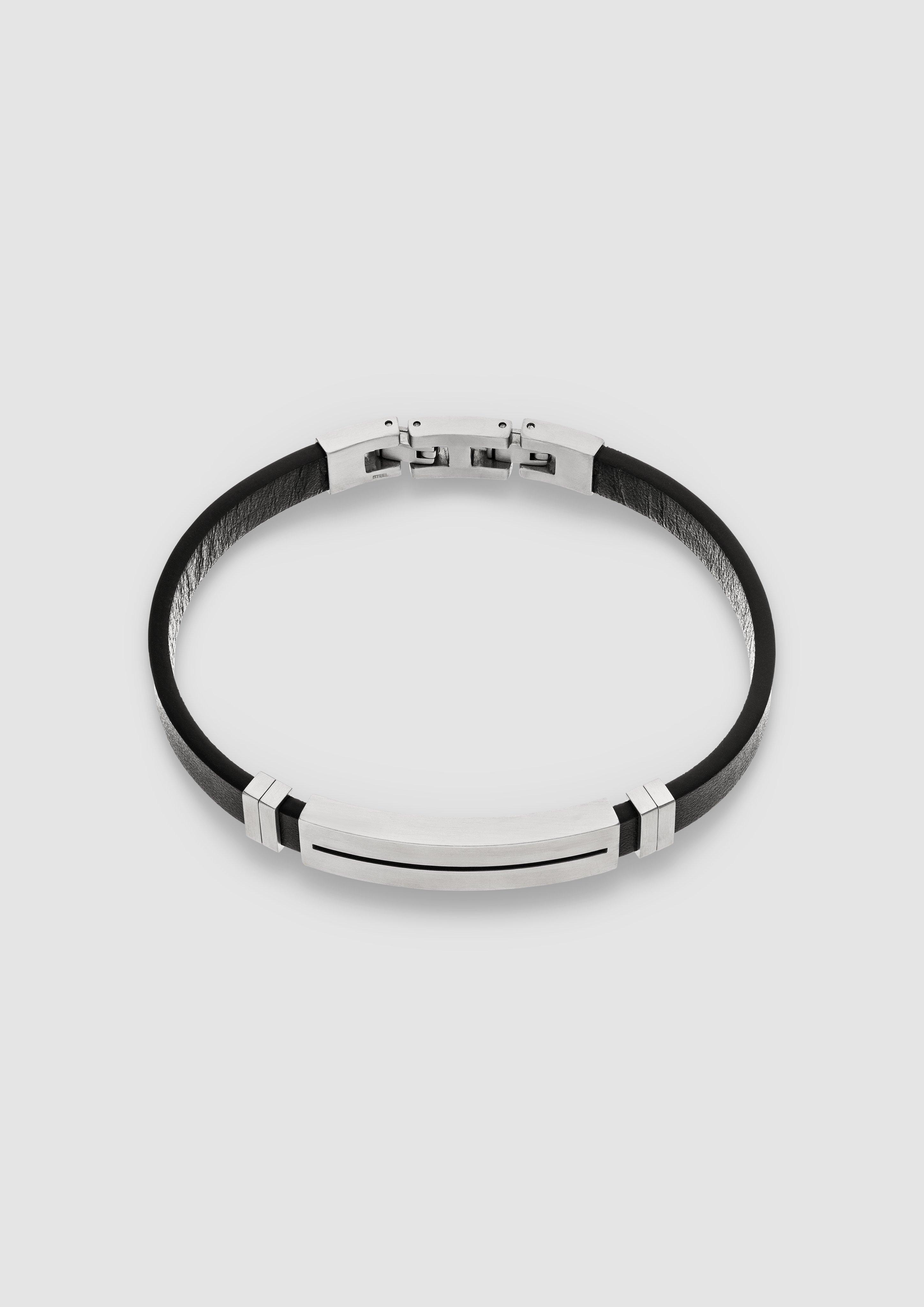Rusikales Lederarmband in Farbe schwarz von s.Oliver