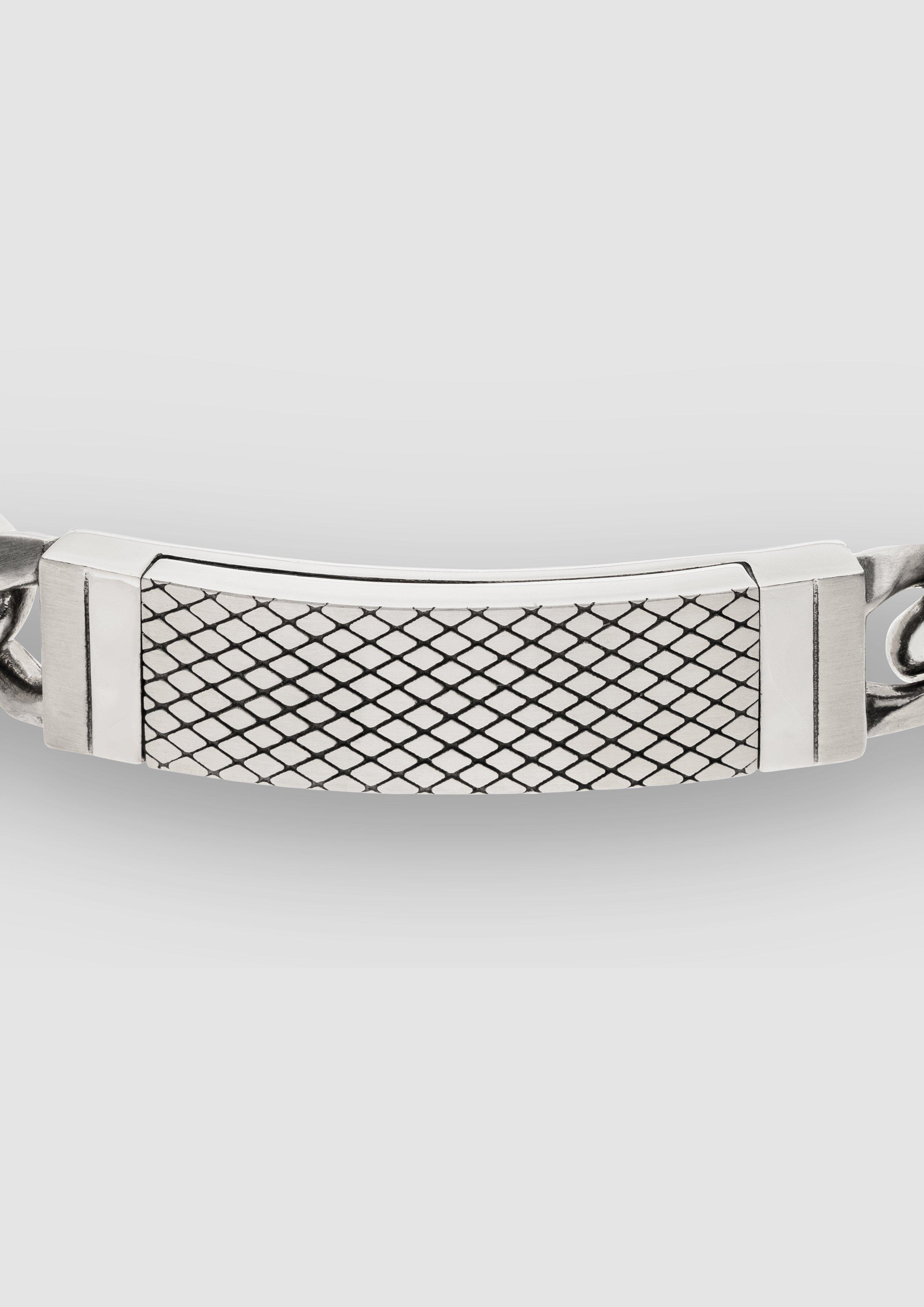 Herren Armband mit Gliederkette aus Edelstahl in silber von s.Oliver
