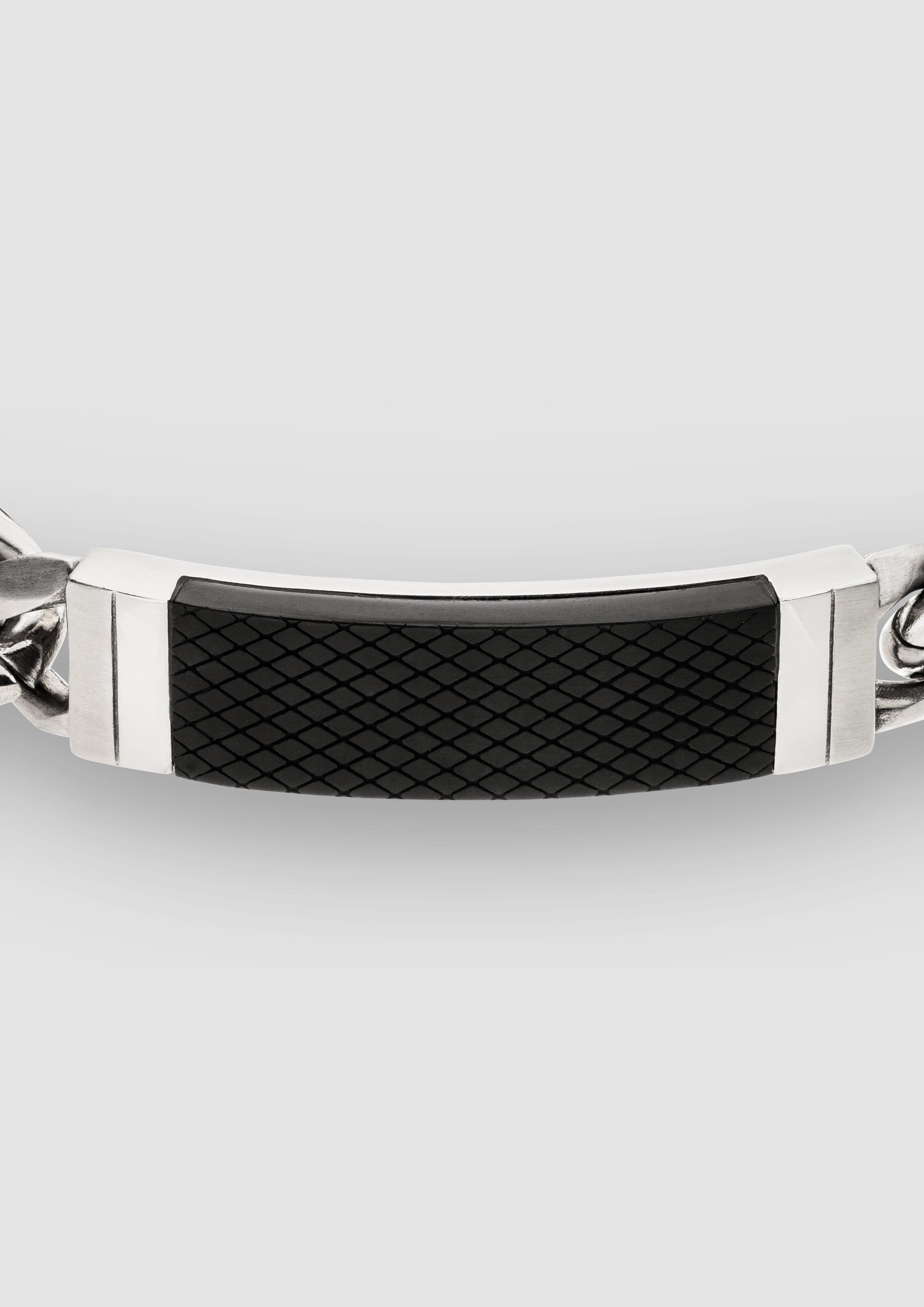 Herren Armband mit Gliederkette aus Edelstahl in silber von s.Oliver