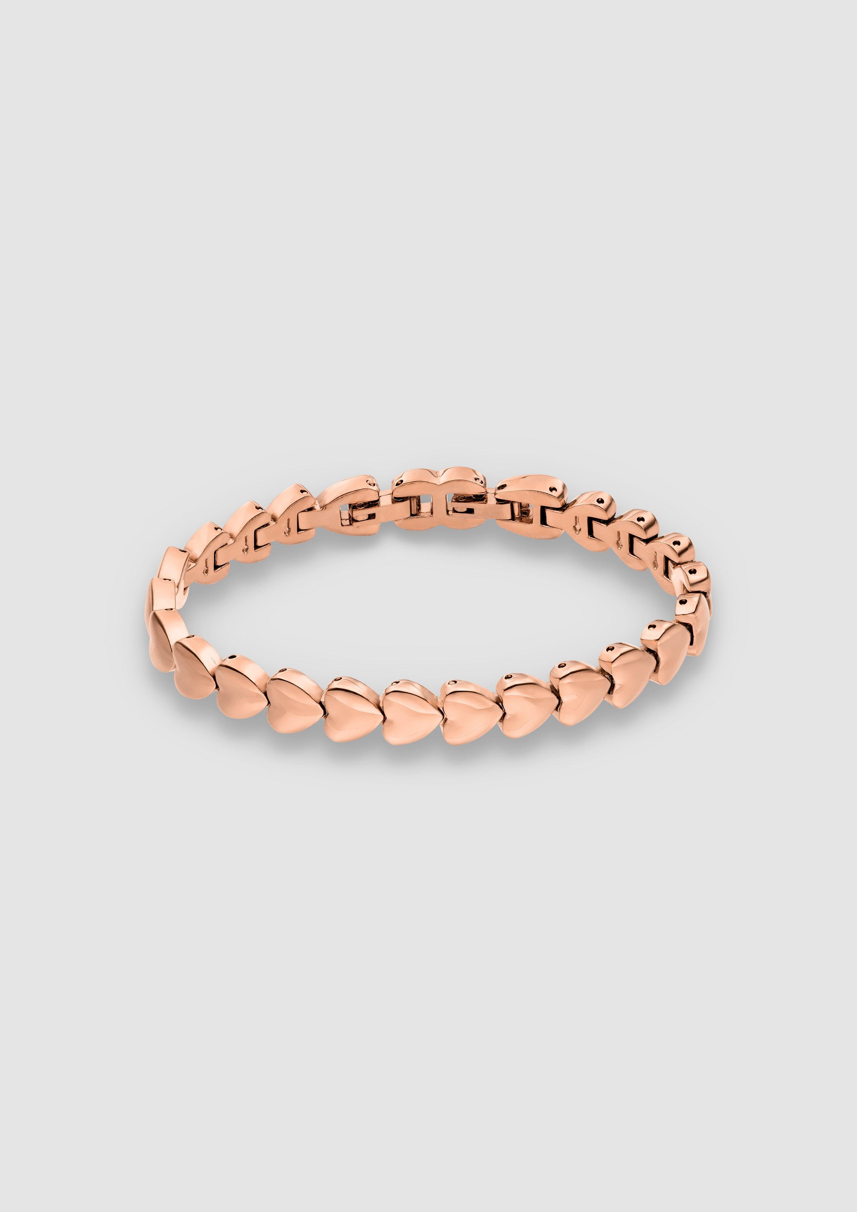 Armband mit Herz-Gliedern in Farbe roségold von s.Oliver