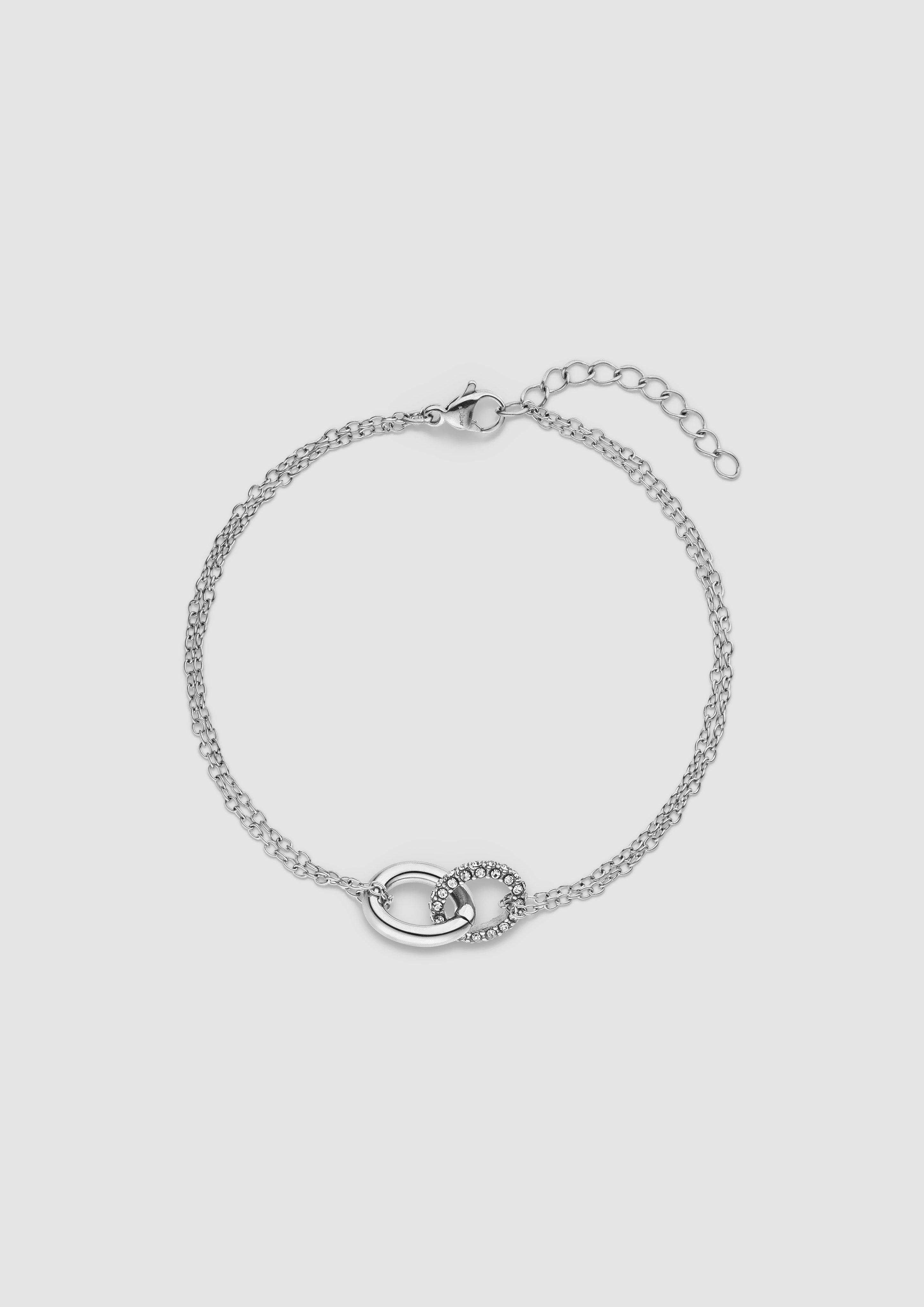 Damen Doppelreihiges Edelstahlarmband in silber von s.Oliver