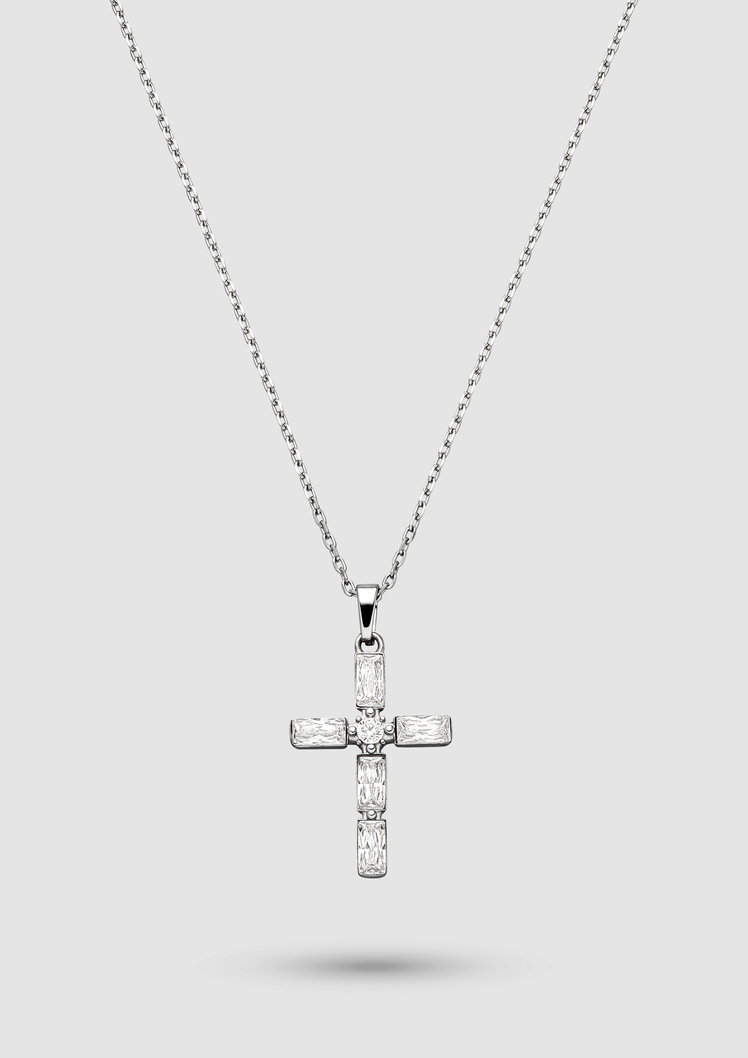 Damen Edelstahlkette mit Kreuz-Anhänger in silber von s.Oliver