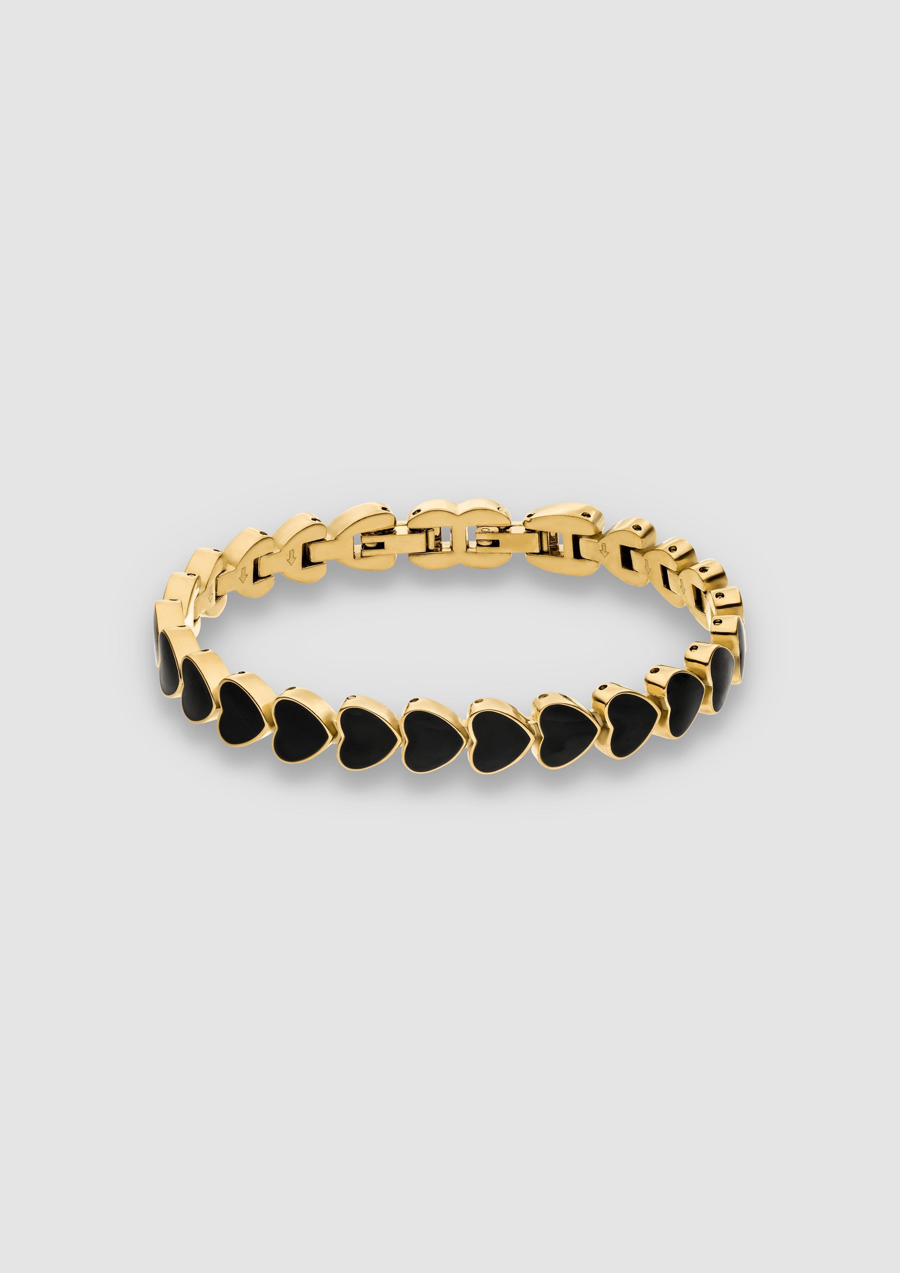 Armband mit herzförmigen Gliedern in Farbe gold von s.Oliver
