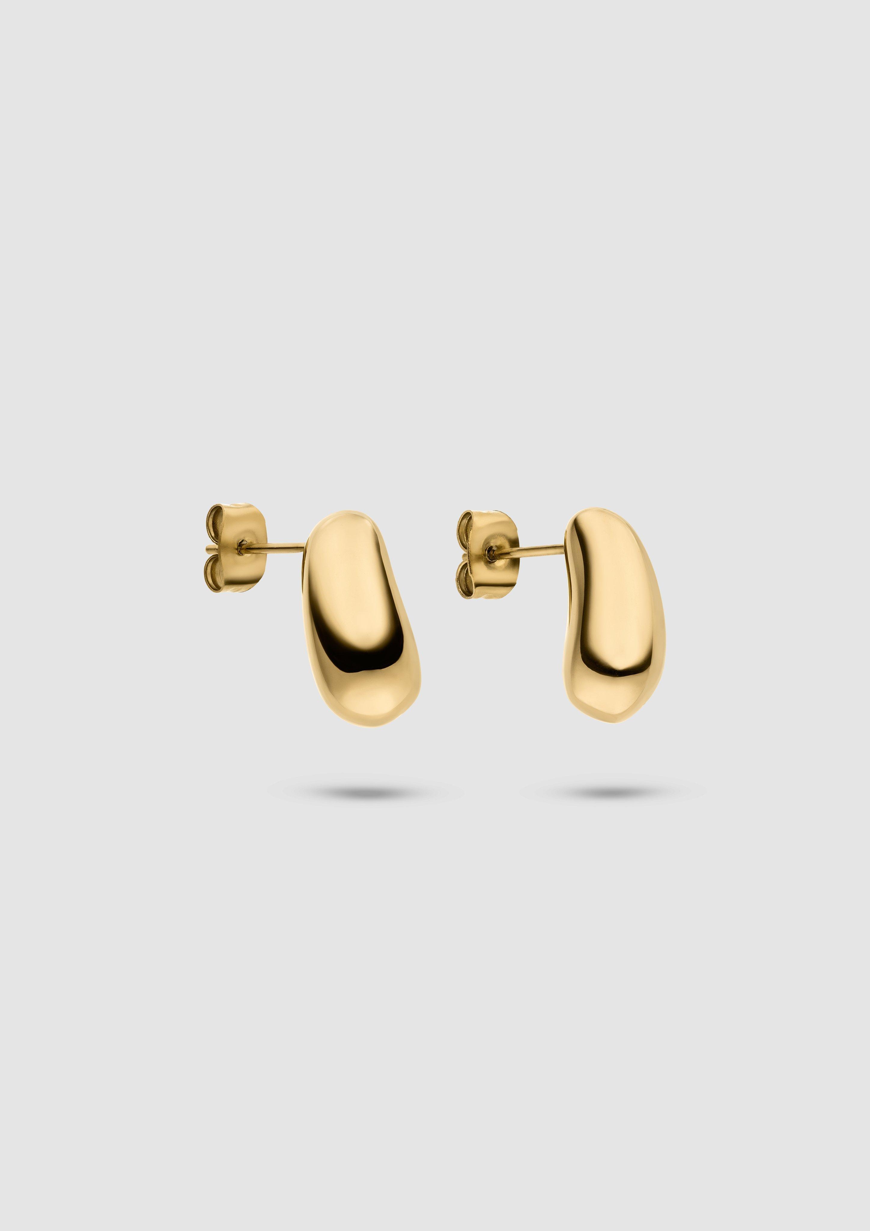 Damen Ohrstecker in organischem Design in gold von s.Oliver