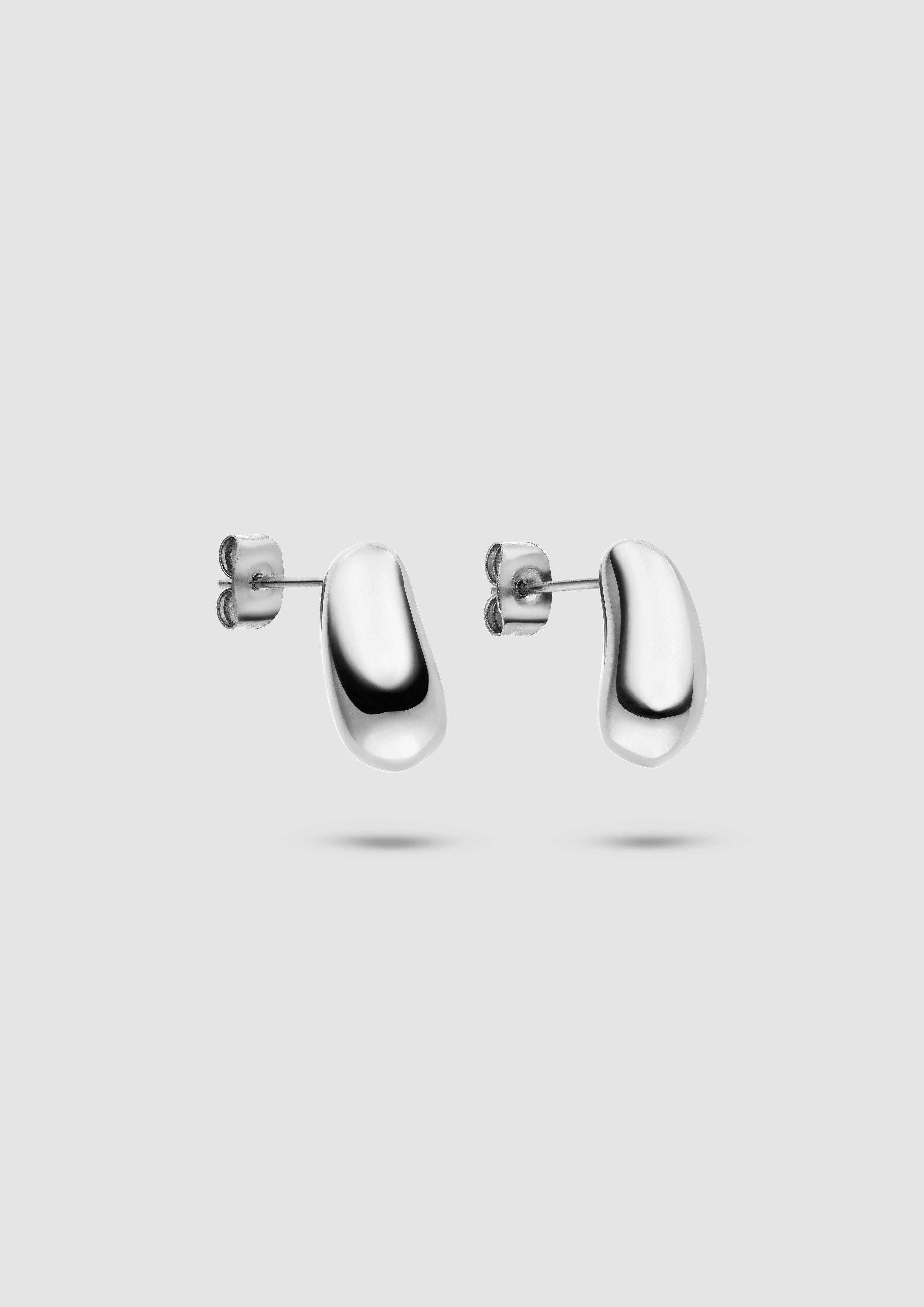 Damen Ohrstecker in organischem Design in silber von s.Oliver