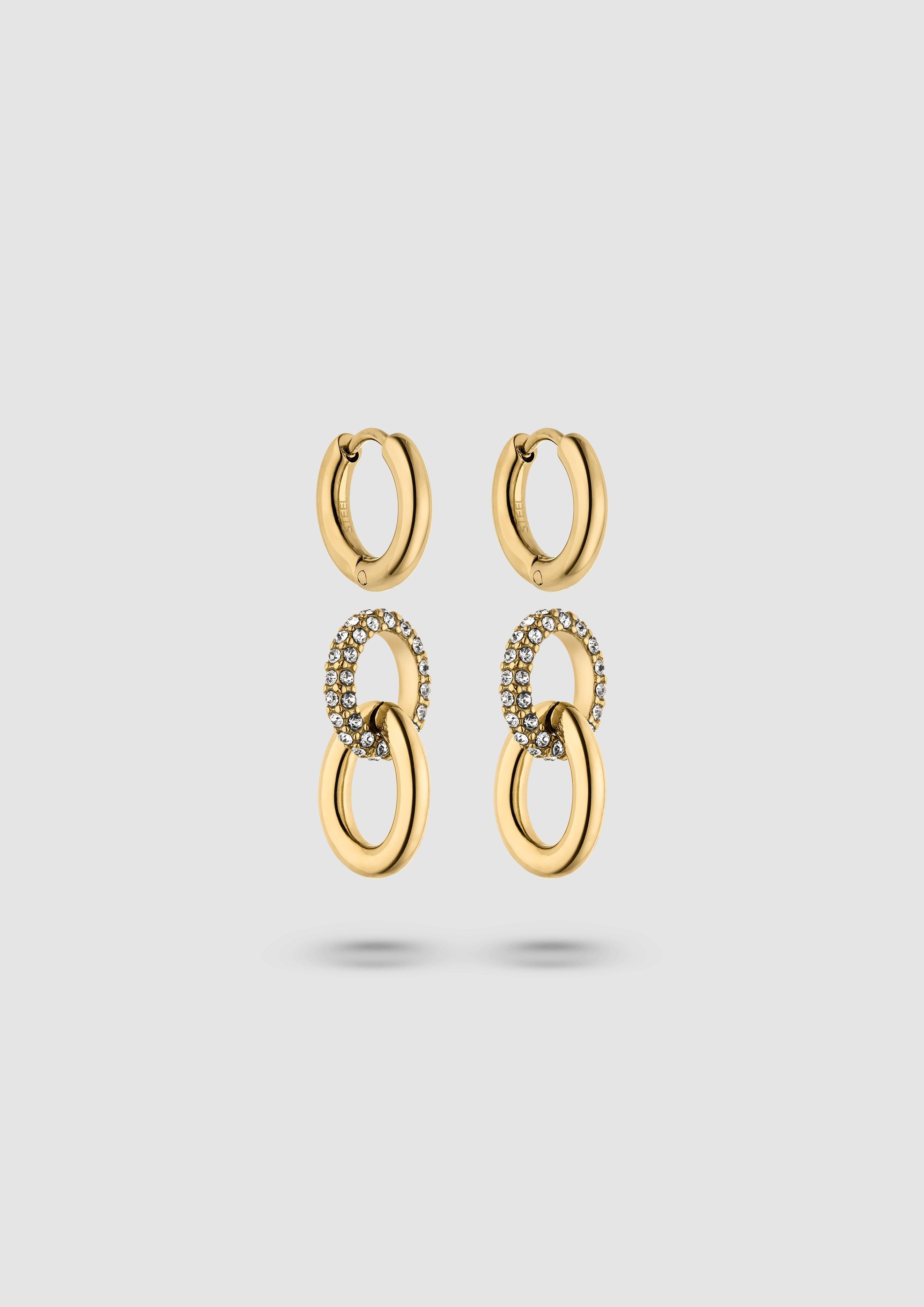 Ohrringe mit funkelndem Steinbesatz in Farbe gold von s.Oliver