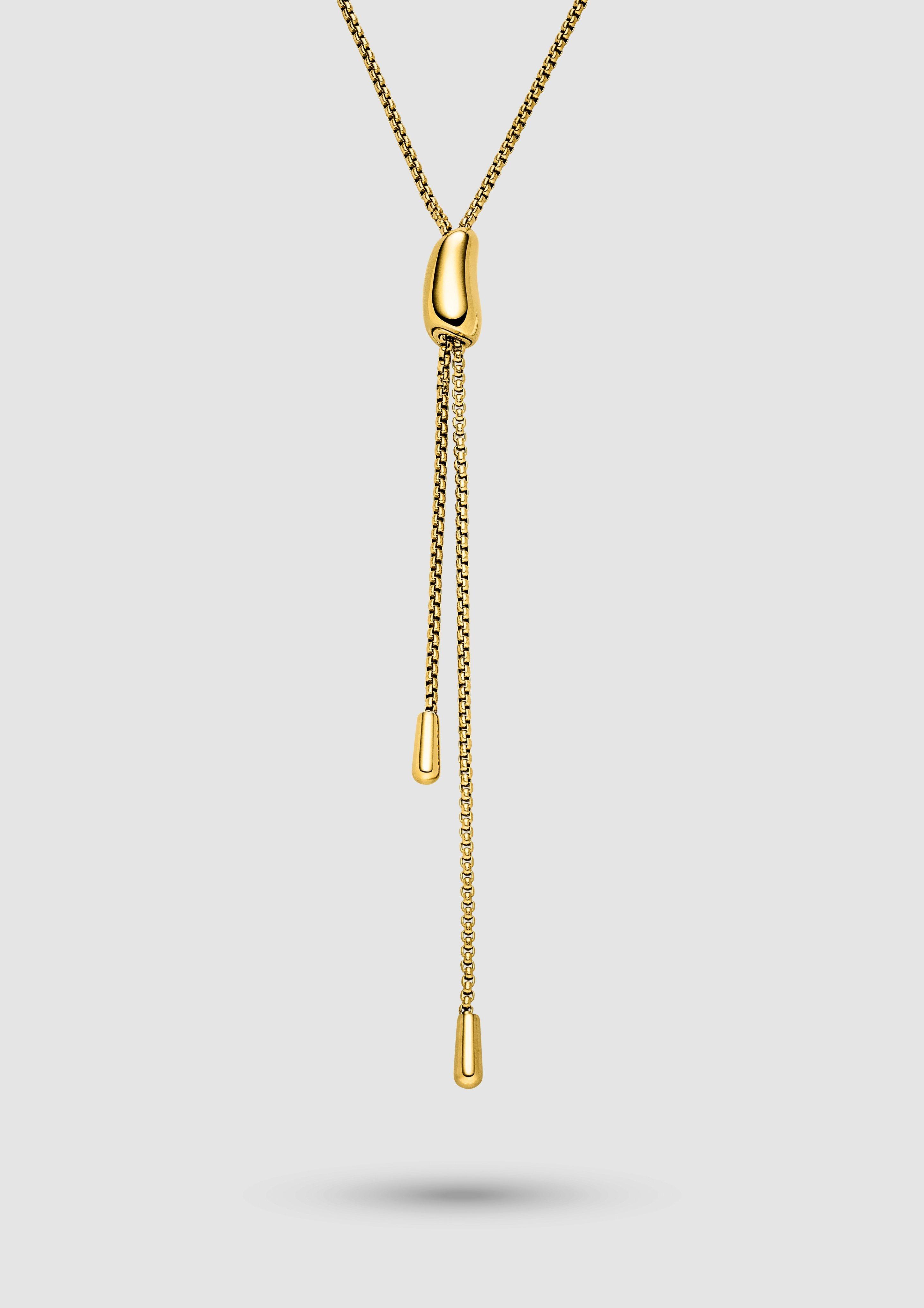 Feine Venezianerkette aus Edelstahl in Farbe gold von s.Oliver