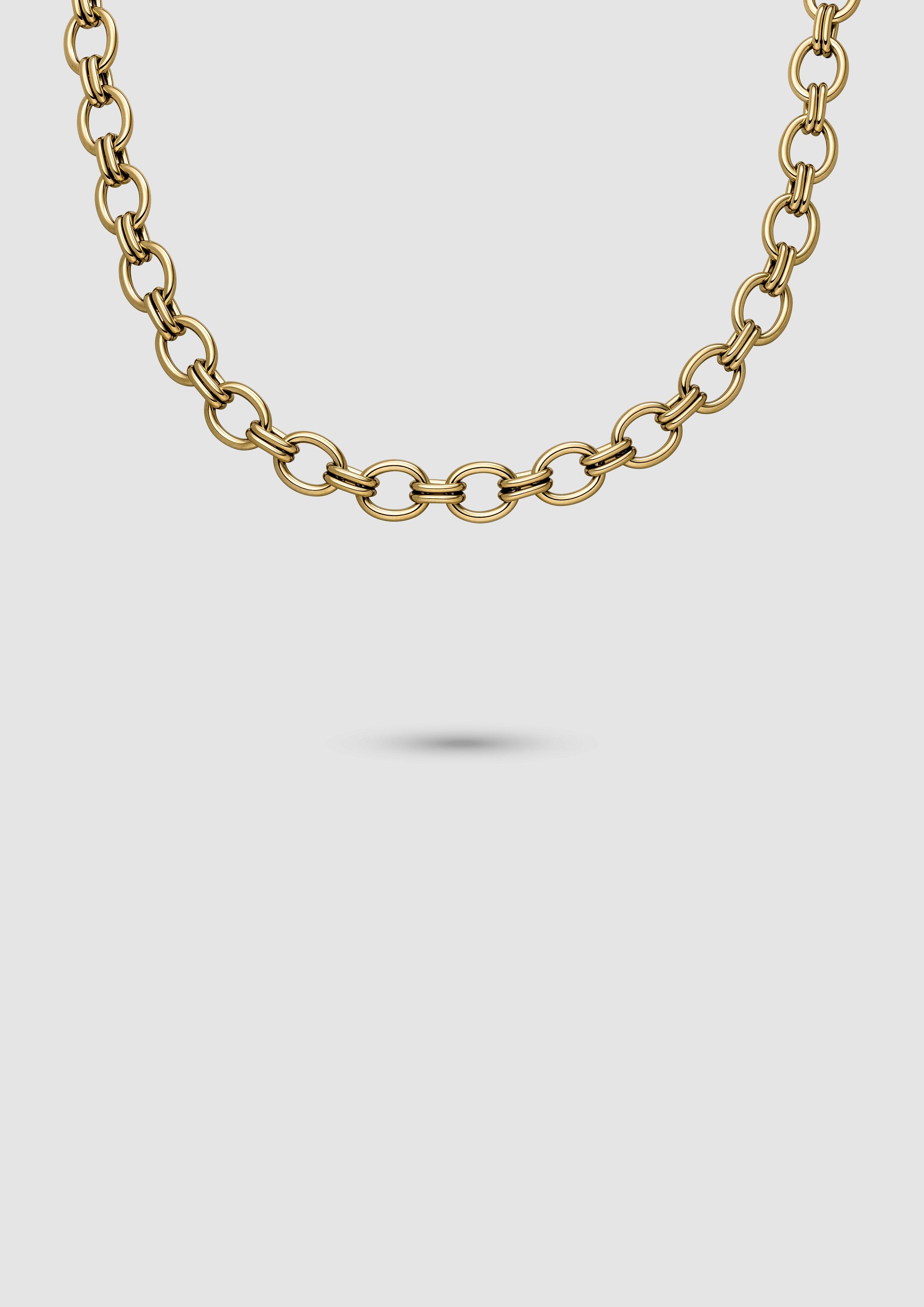 Damen Gliederkette aus poliertem Edelstahl in gold von s.Oliver