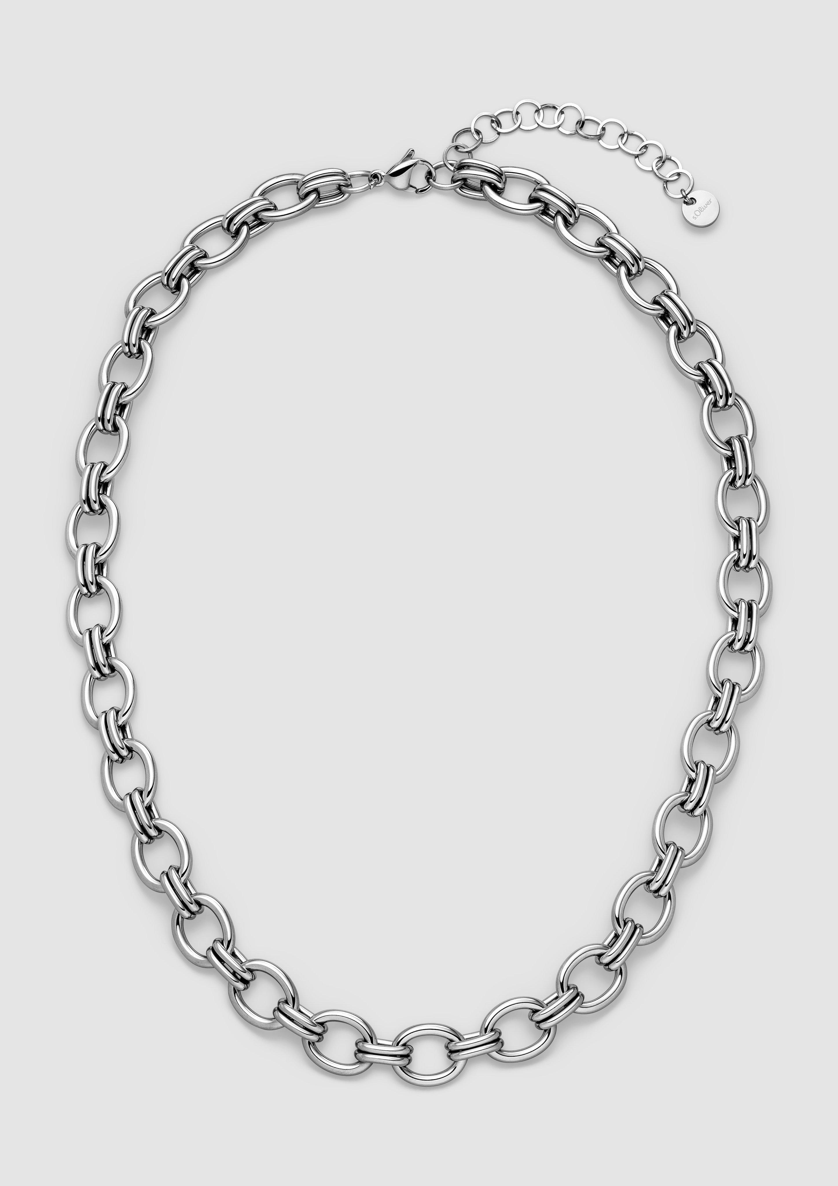 Damen Gliederkette aus poliertem Edelstahl in silber von s.Oliver