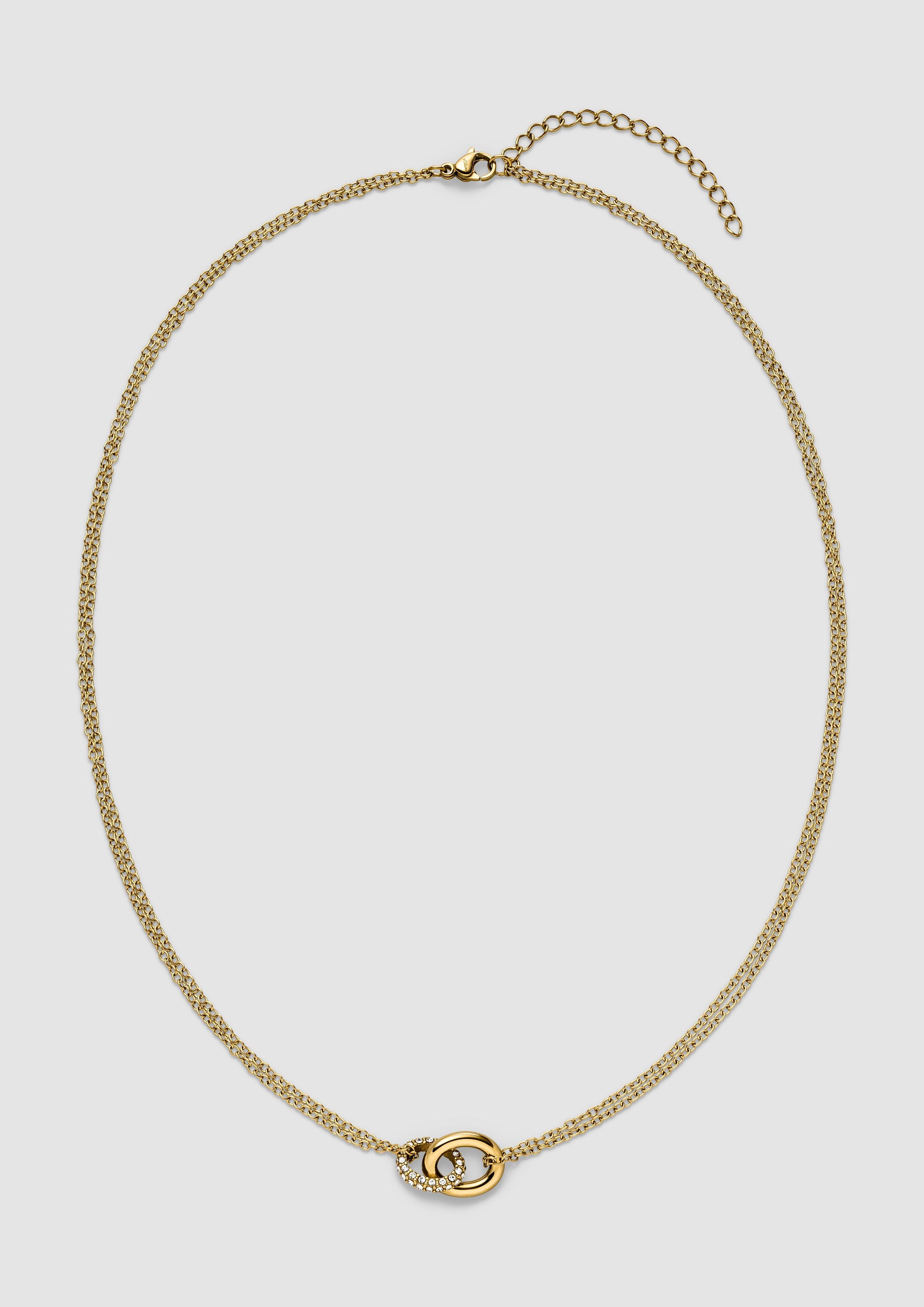 Damen Doppelreihe Edelstahlkette in gold von s.Oliver