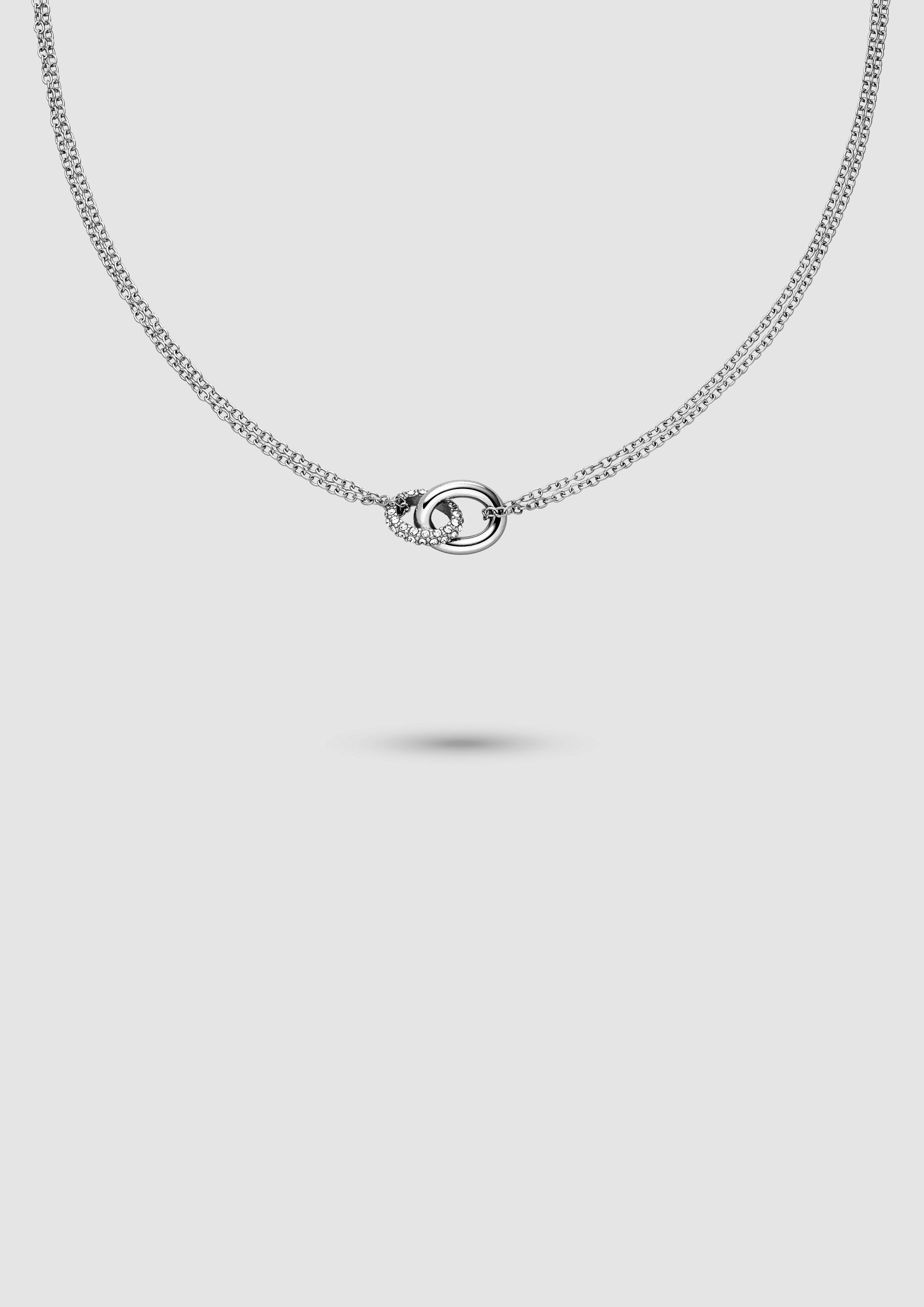 Damen Doppelreihe Edelstahlkette in silber von s.Oliver