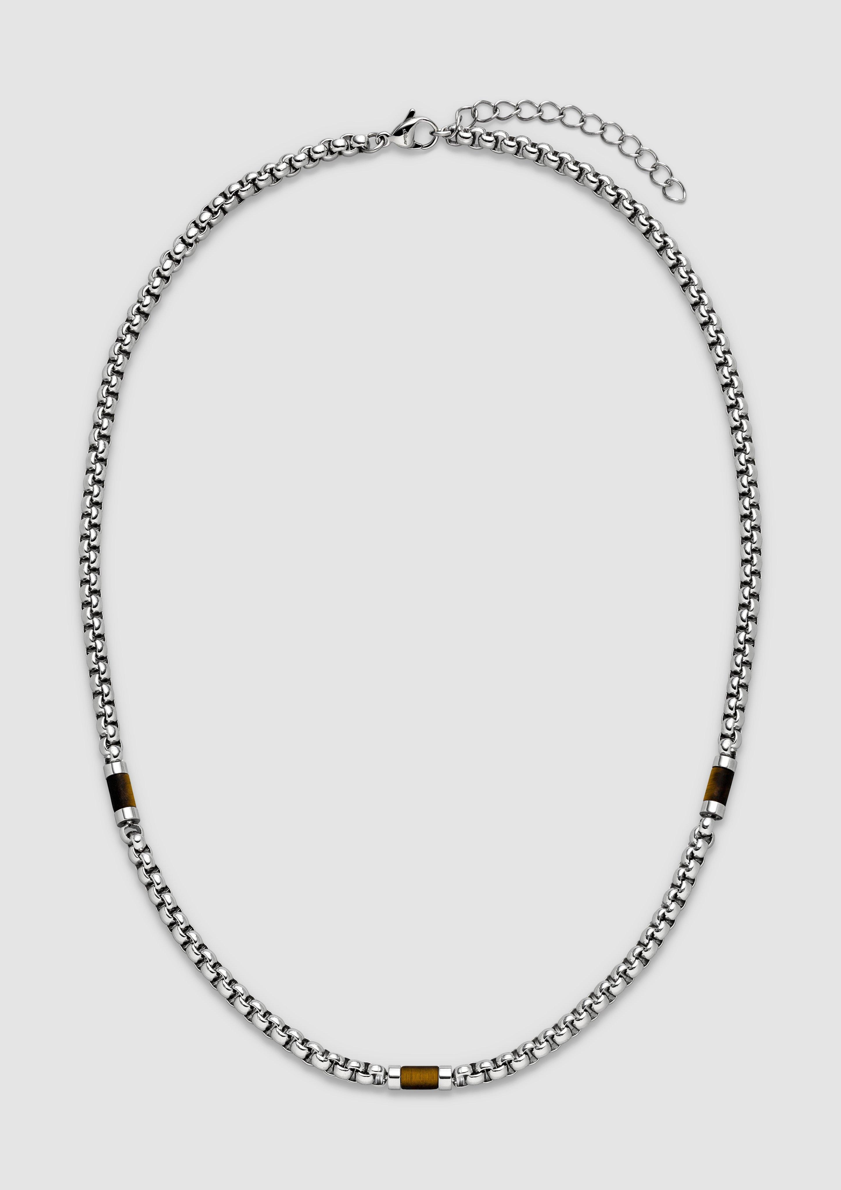Herren Venezianerkette mit Schmucksteinen in braun von s.Oliver