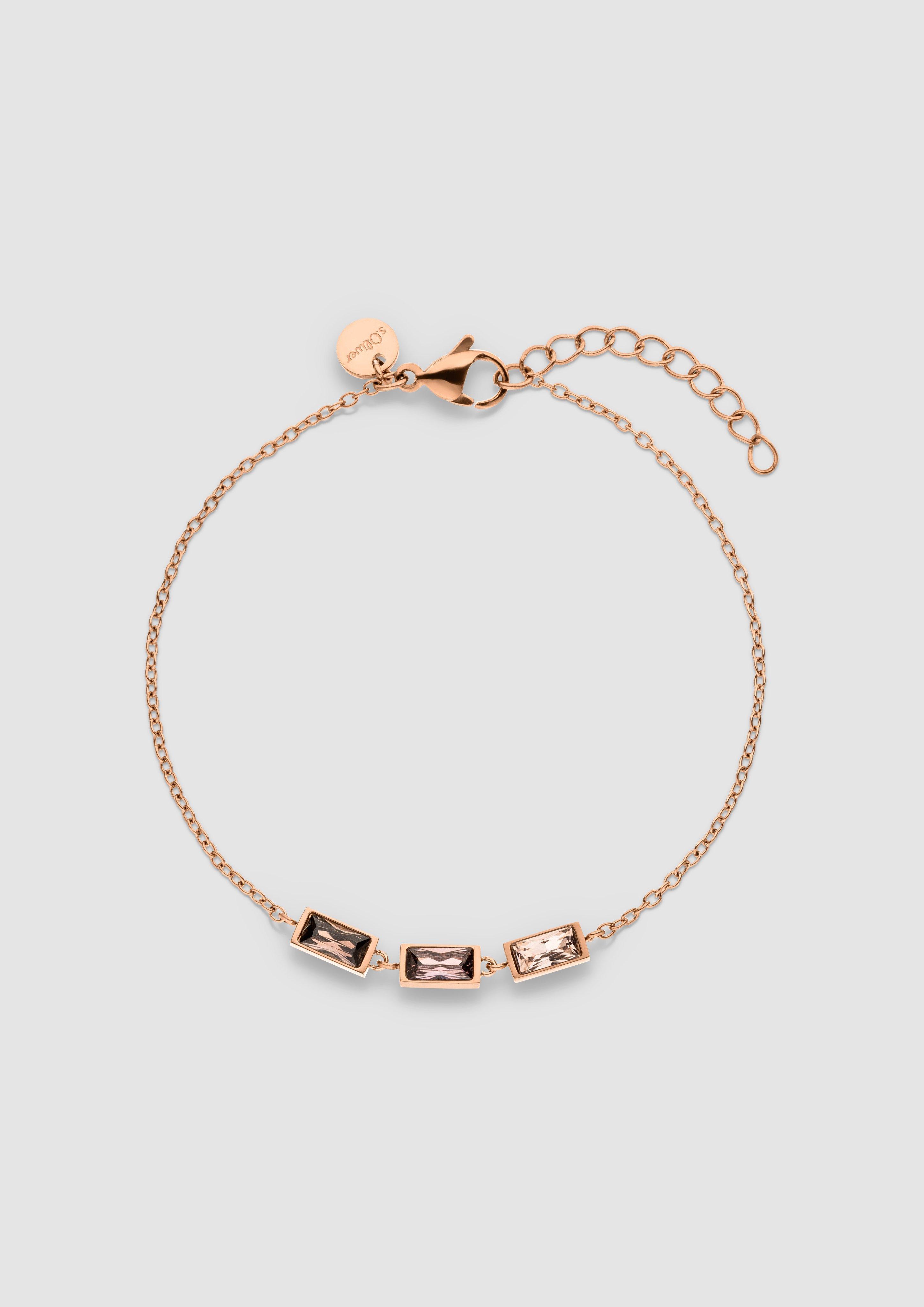 Armband mit Schmuckstein-Anhänger in Farbe roségold von s.Oliver