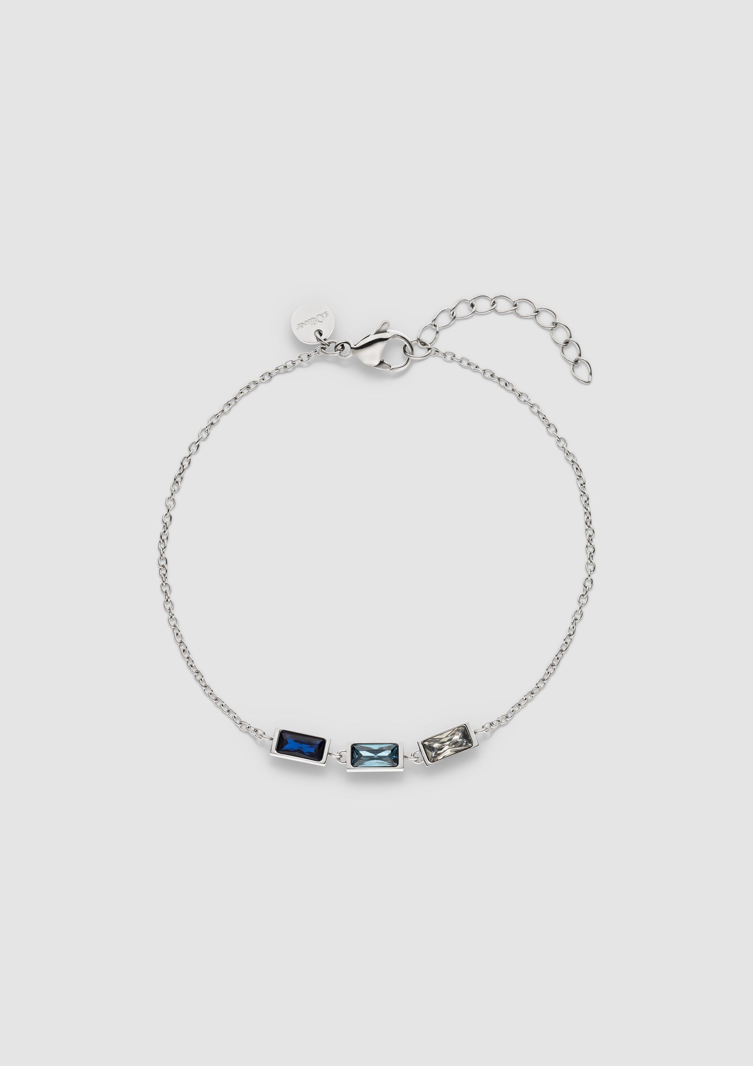 Armband mit Schmuckstein-Anhänger in Farbe silber von s.Oliver