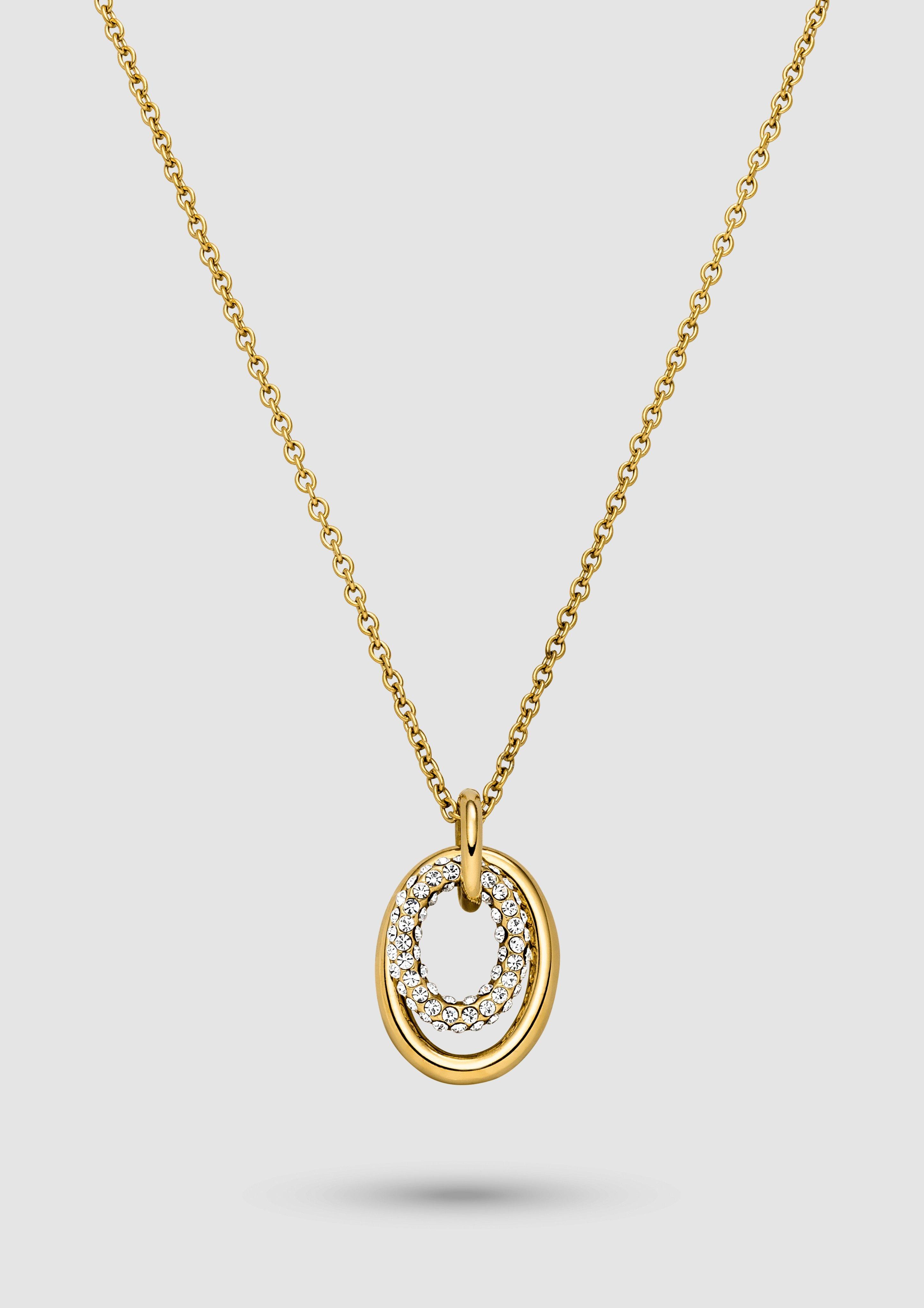 Ankerkette mit Anhängern in Farbe gold von s.Oliver