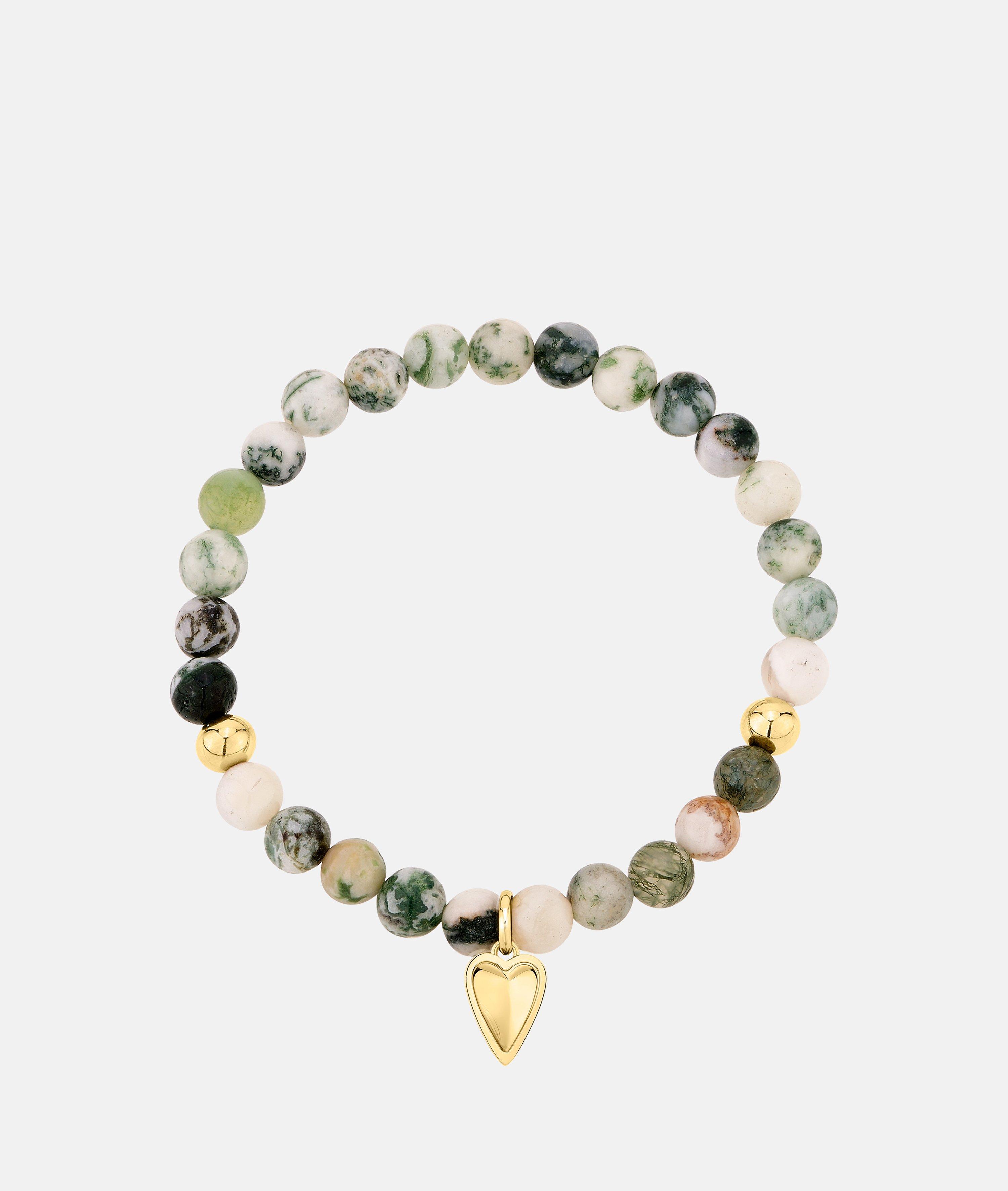 Armband in gold, pink & blau