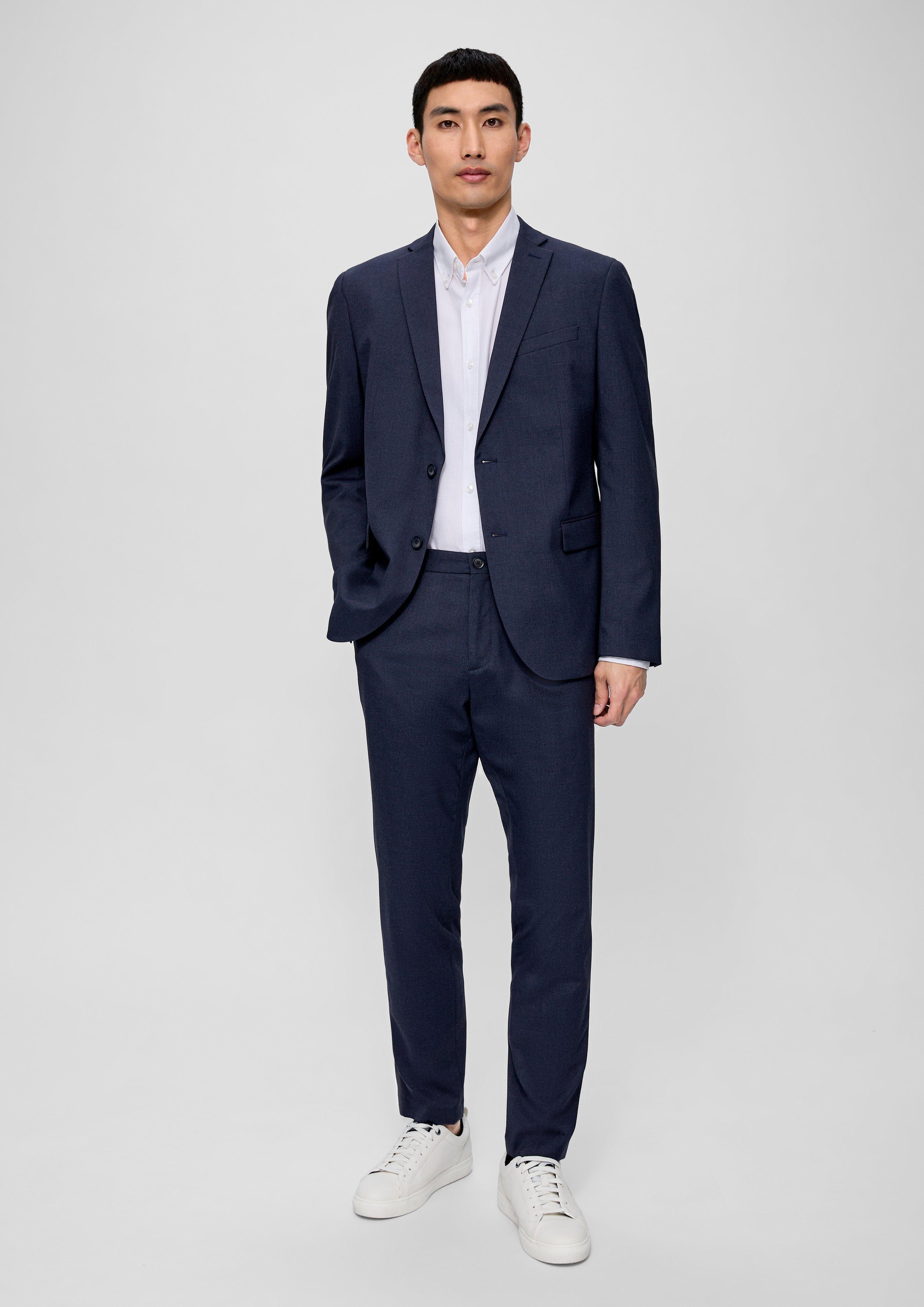 s.O PURE: Slim fit suit in a wool look in 