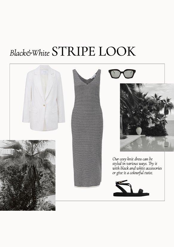 Black & White Stripe Look in 