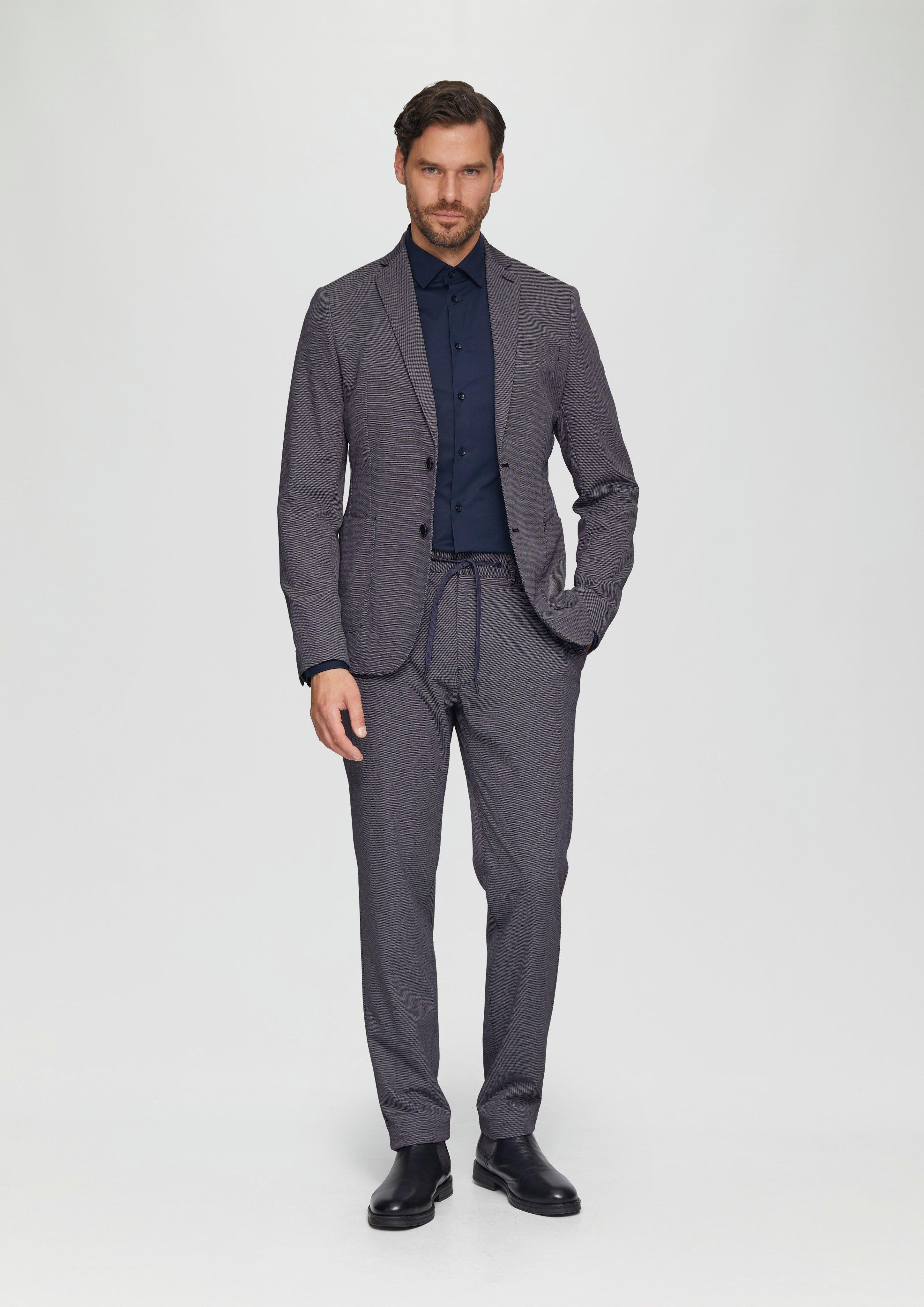 s.O JOGG: Melierter Anzug aus Piqué-Jersey in 