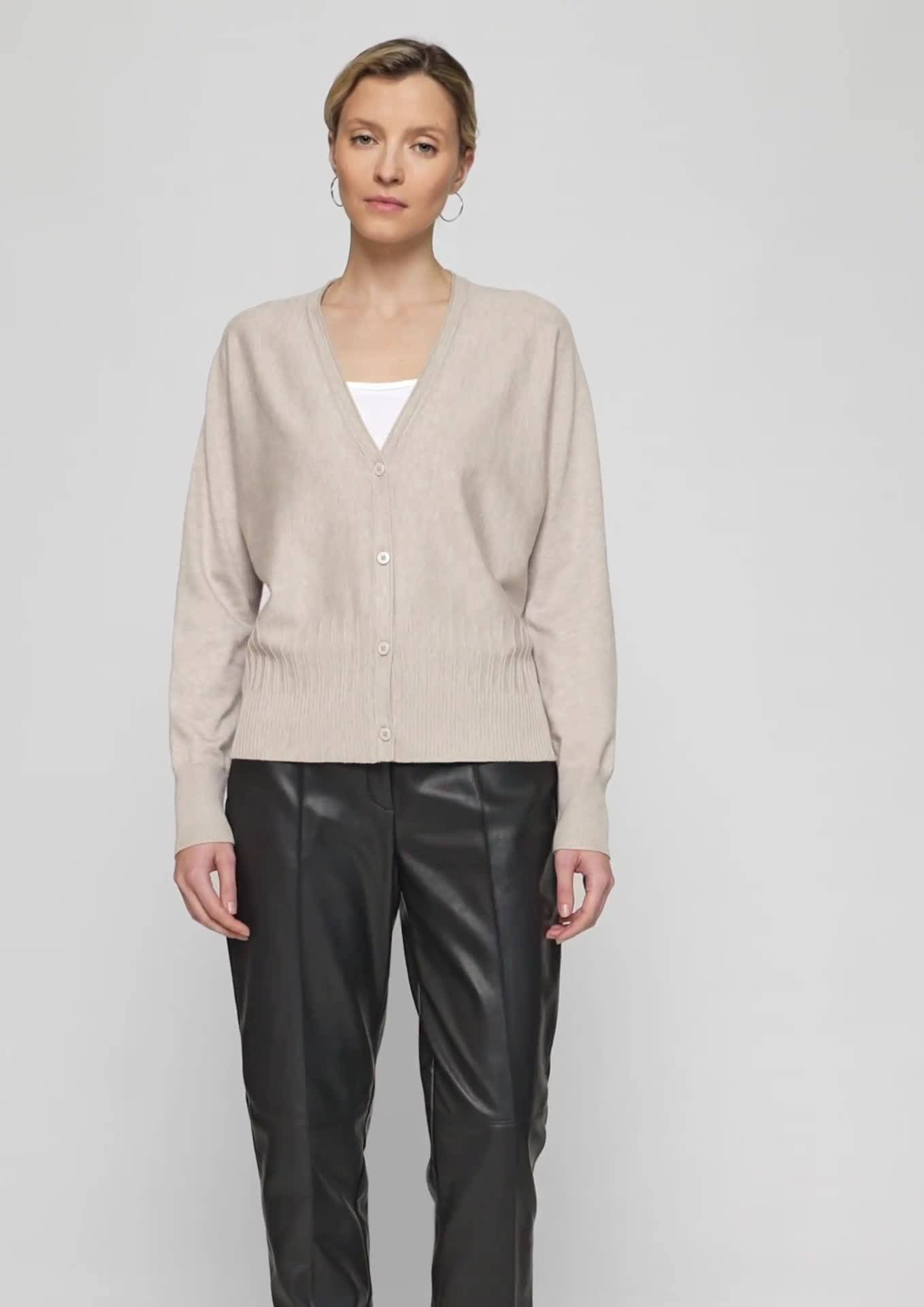 s.Oliver Cardigan with a textured pattern at the hem