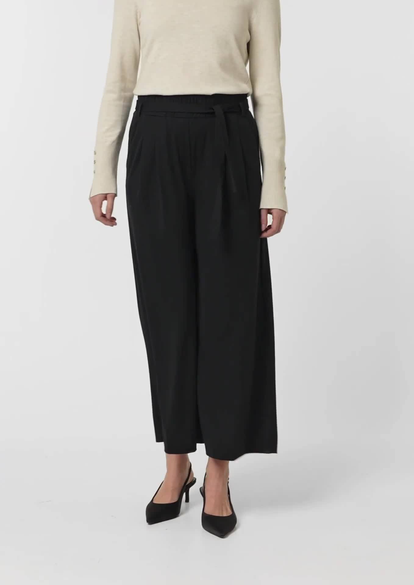 comma De coupe Loose: pantalon cropped en toile