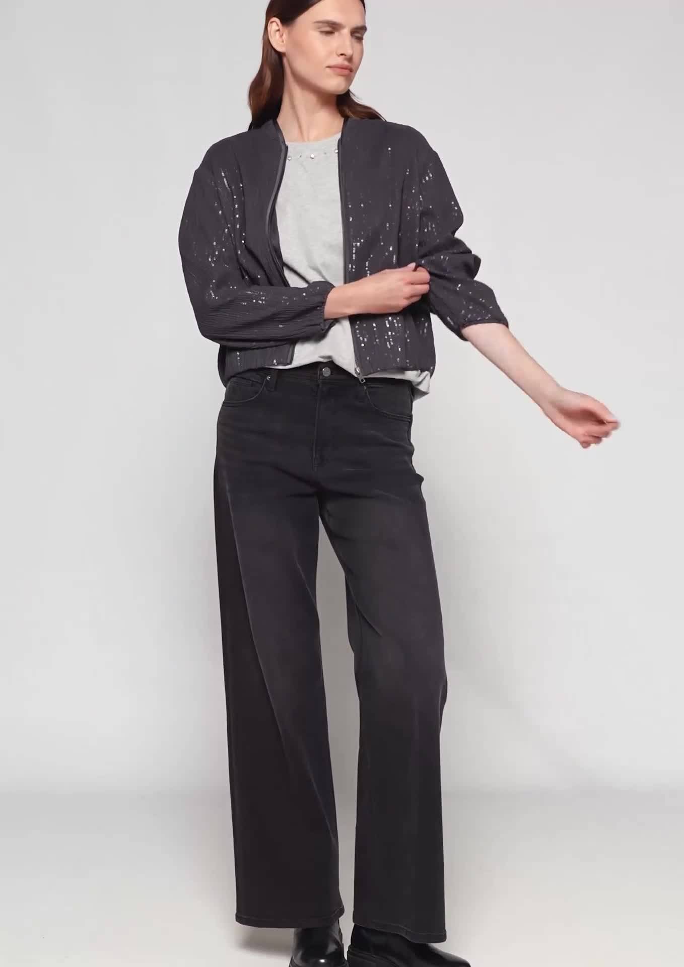 s.Oliver Blouson mit Pailletten