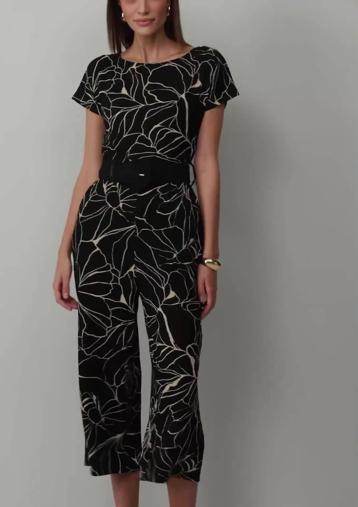 s.Oliver Jumpsuit in Culotte-Länge mit Flechtgürtel