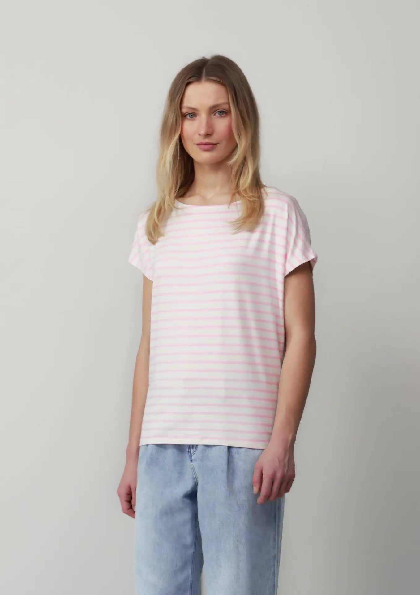 s.Oliver T-shirt van een viscosemix met oversized schouders