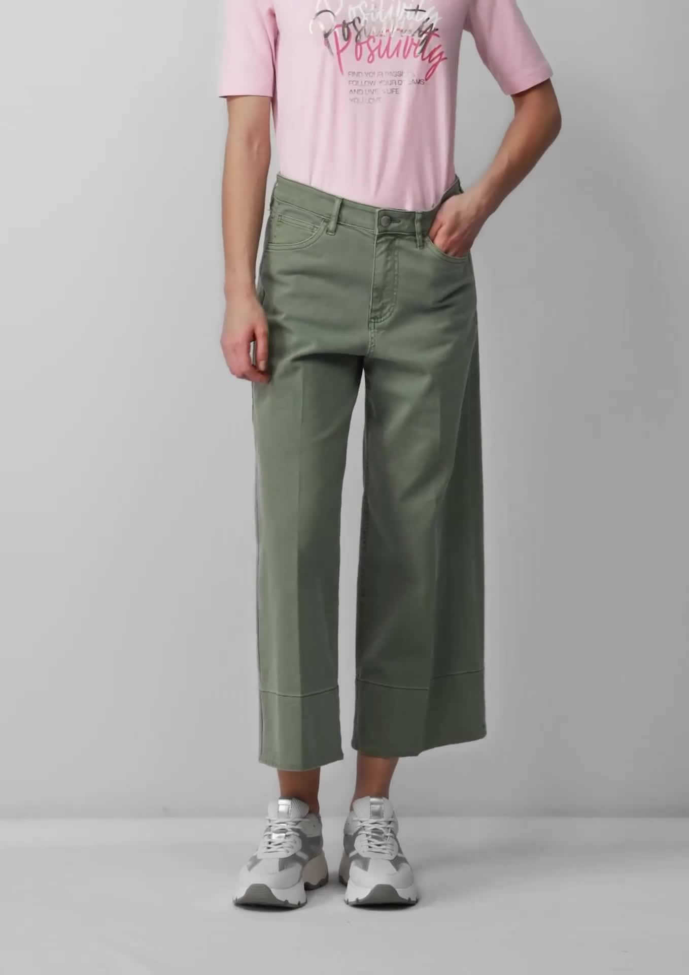 s.Oliver Culotte-Jeans / Regular Fit / High Rise / Wide Leg / Bügelfalten