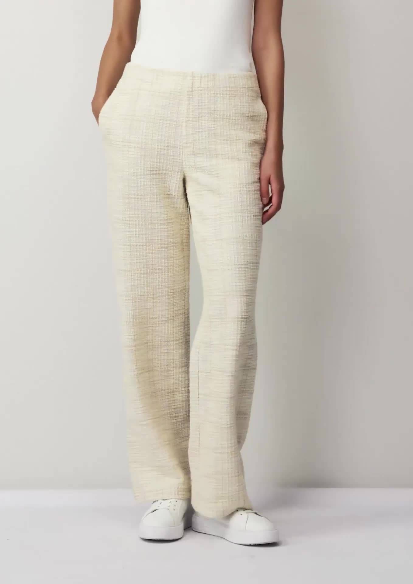 s.Oliver Bouclé-Hose mit Wide Leg