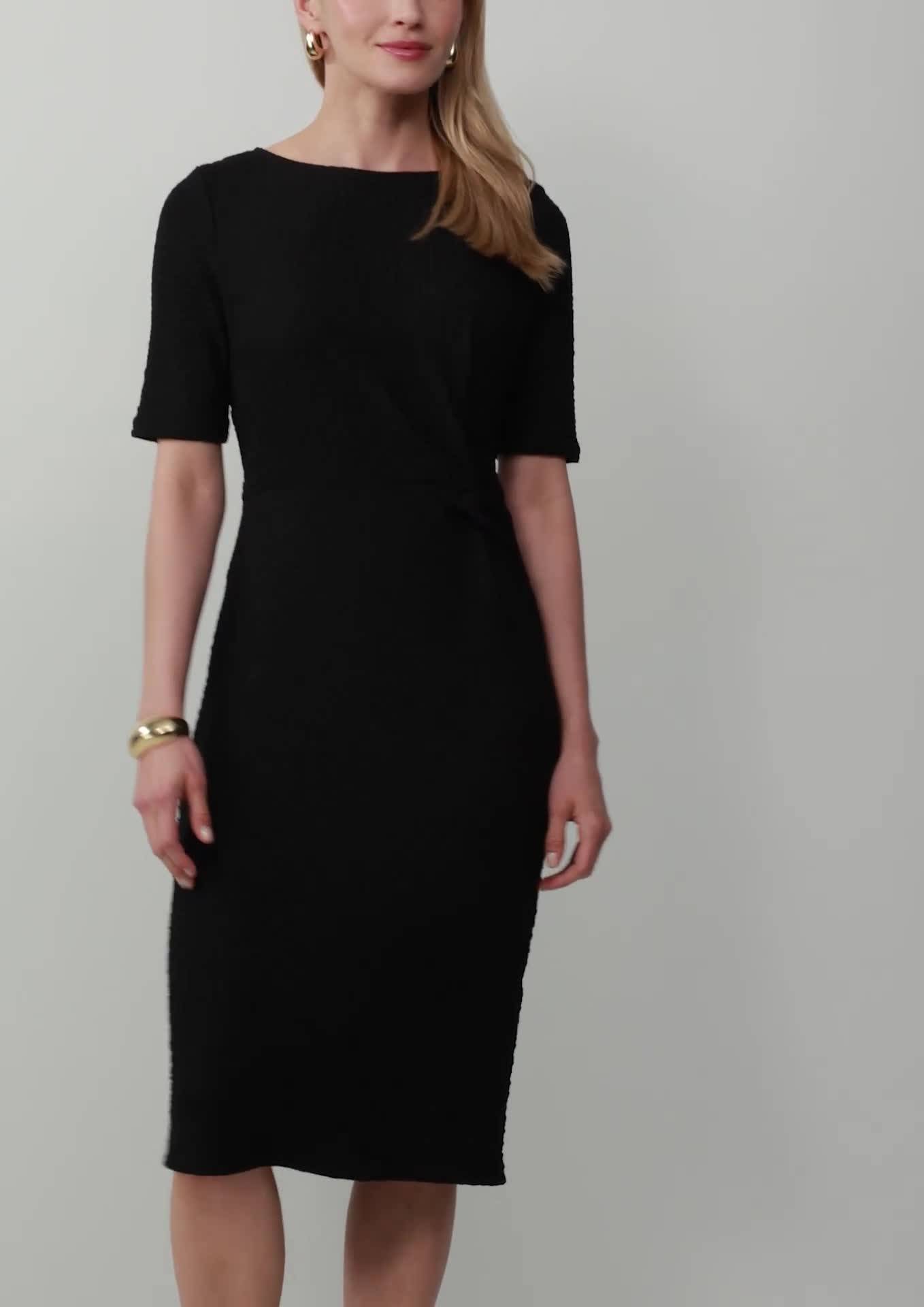 s.Oliver Strukturiertes Slim-Fit-Kleid mit Knotendetail